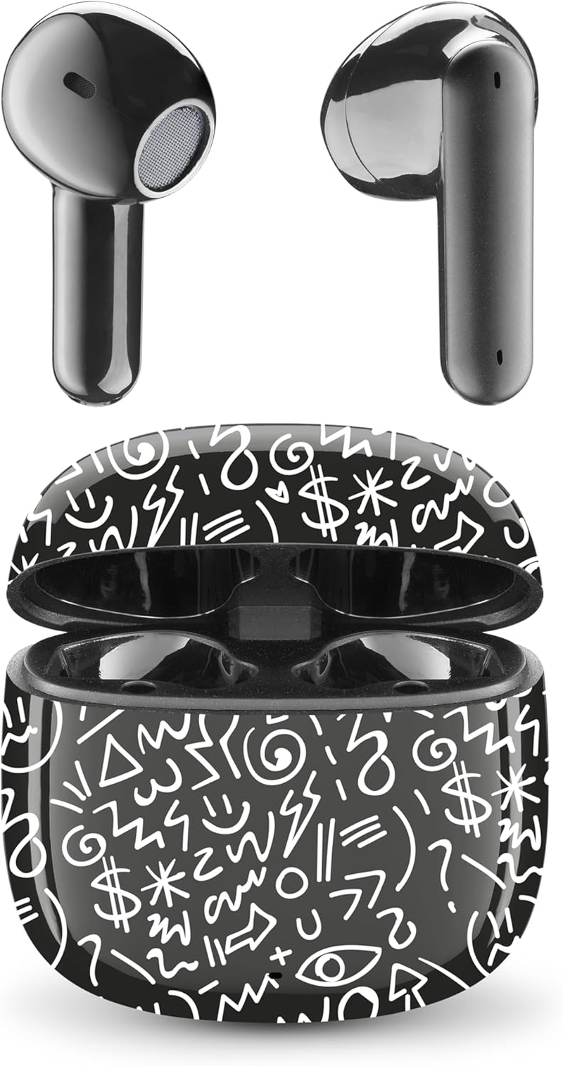 Music Sound - Fancy Bluetooth TWS Headphones - In-Ear Design - Wireless - Charging Case - Microphone - Playback Time up to 25 Hours - Many Colours and Patterns Available