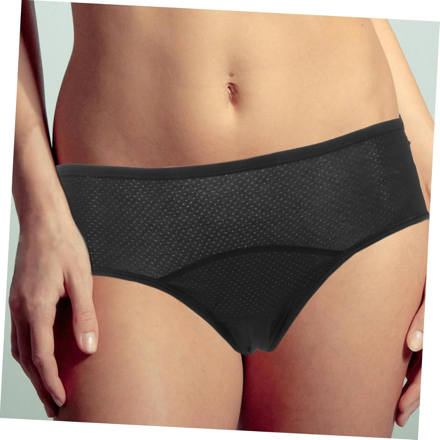 Leak Underwear Women Mid Waisted Period Briefs Comfortable Breathable Cotton Seamless Panties for Secure Fit Suitable for Grey image number 1