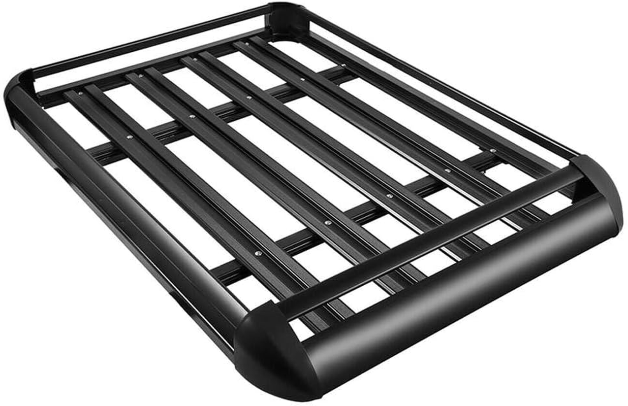 Car Roof Rack Basket Luggage Carrier Vehicle Cargo Rails 140X100Cm Black 150KG image number 5