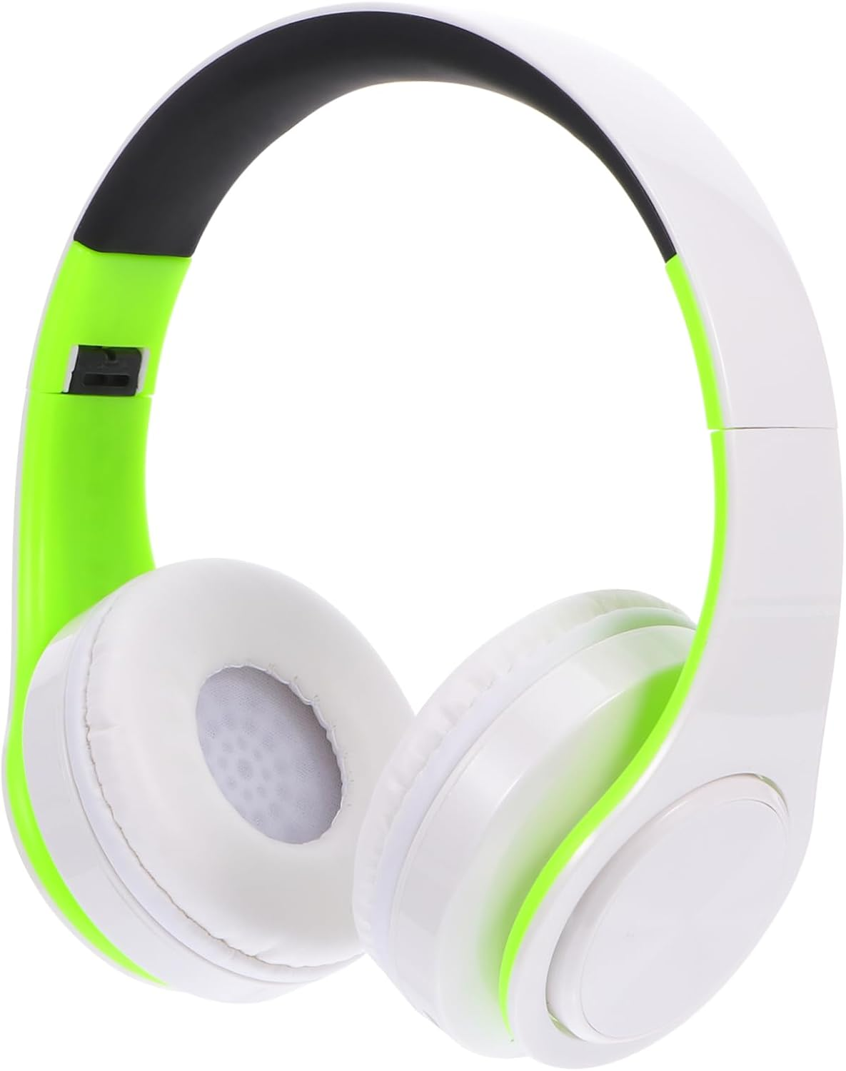 HOMOBABE Wireless Noise Cancelling Over-Ear Headphones Foldable Wireless Gaming Headset with Microphone for Pc Laptop Travel Sport Green White image number 2