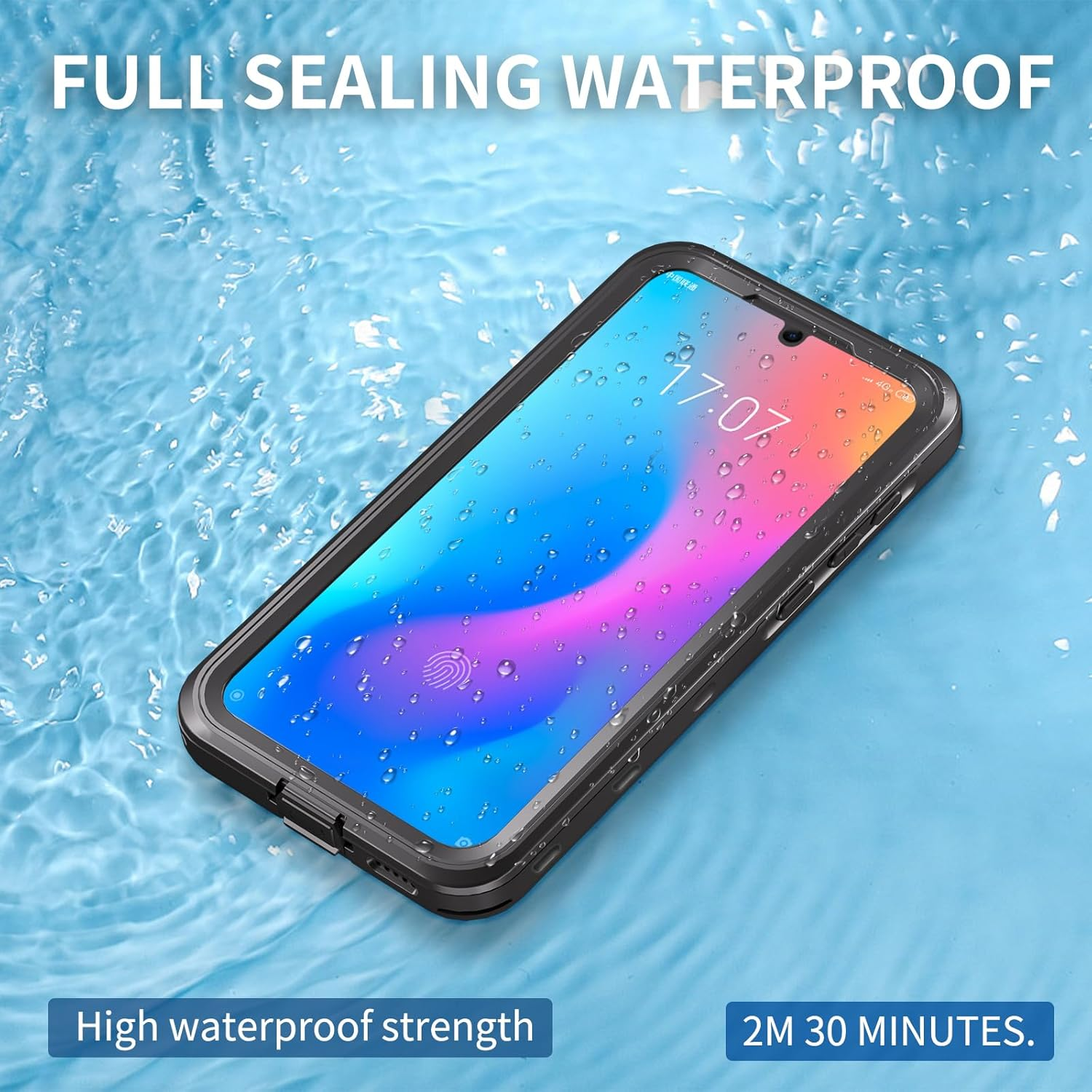 MKERED Samsung A55 5G Case,Samsung Galaxy A55 5G Case IP68 Waterproof Dustproof Case and Screen Protector Full Body Sealed Underwater Protective Front and Back Cover for Samsung A55, A55-B - A55-Black image number 2