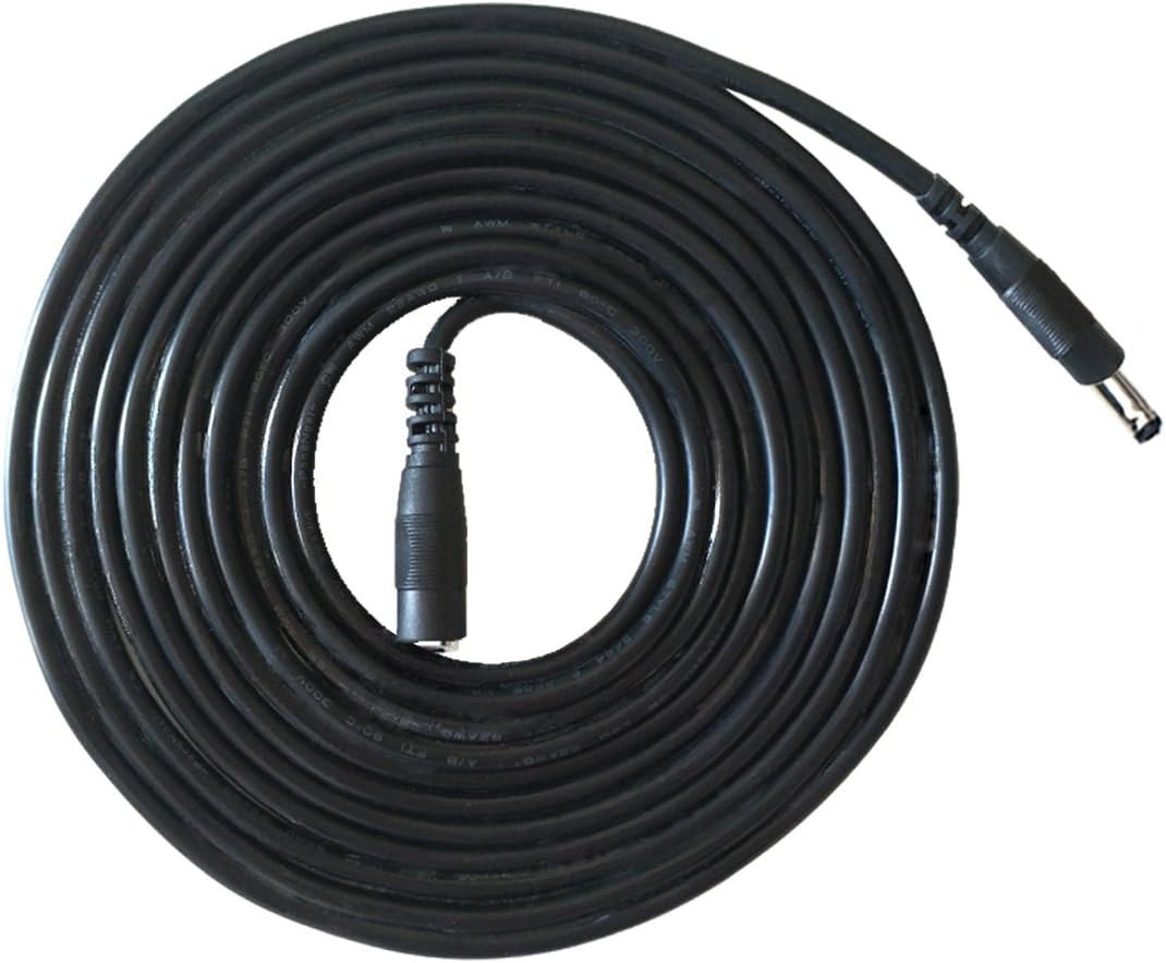 Liwinting 5 M / 16.4 Feet DC Extension Cable 3.5 Mm X 1.35 Mm Male to Female Connection Cable Connector Distributor Hollow Plug Socket, Power Adapter, Wireless IP Camera - White