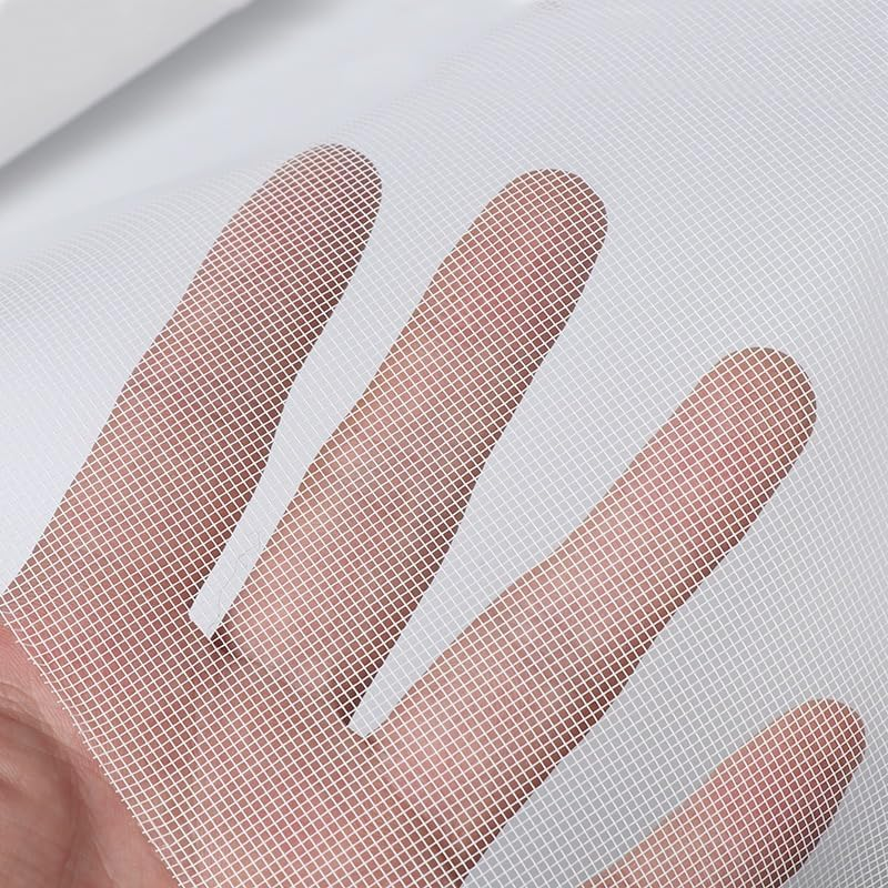 HENWUBEI White Mosquito Net Window Screen - 1.3M X1.5M Easy Install Washable Mesh for Bedroom/Office, Removable Tape & Reusable Bug Barrier image number 5