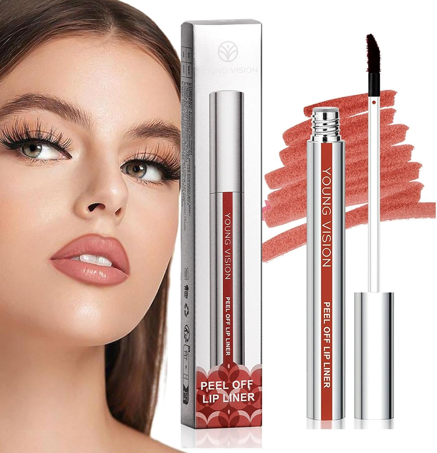 Peel off Lip Stain, Long Lasting Waterproof Peel off Lip Liner, Matte Finish Lip Tint Stain Peel Off，Lip Tint Peel off (Orange, One Size)