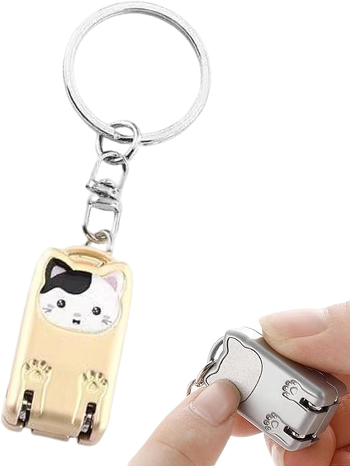 YNPQTDS Toenail Clippers,Portable Cat Keychain Nail Clippers | Non-Slip Pedicure Tools for Fingernails Toenails Daily Home Office Car Travel Trips Outdoor Purse Keyring Women Kids