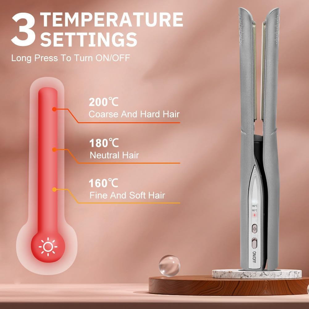 Alaoo Straightener Hair Straightener, Improved Version Ceramic Straight for Smooth & Shiny Hair, Hair Straightener, Professional Hair Straightener, 2-In-1 Straightener, Ideal for Straightening image number 6