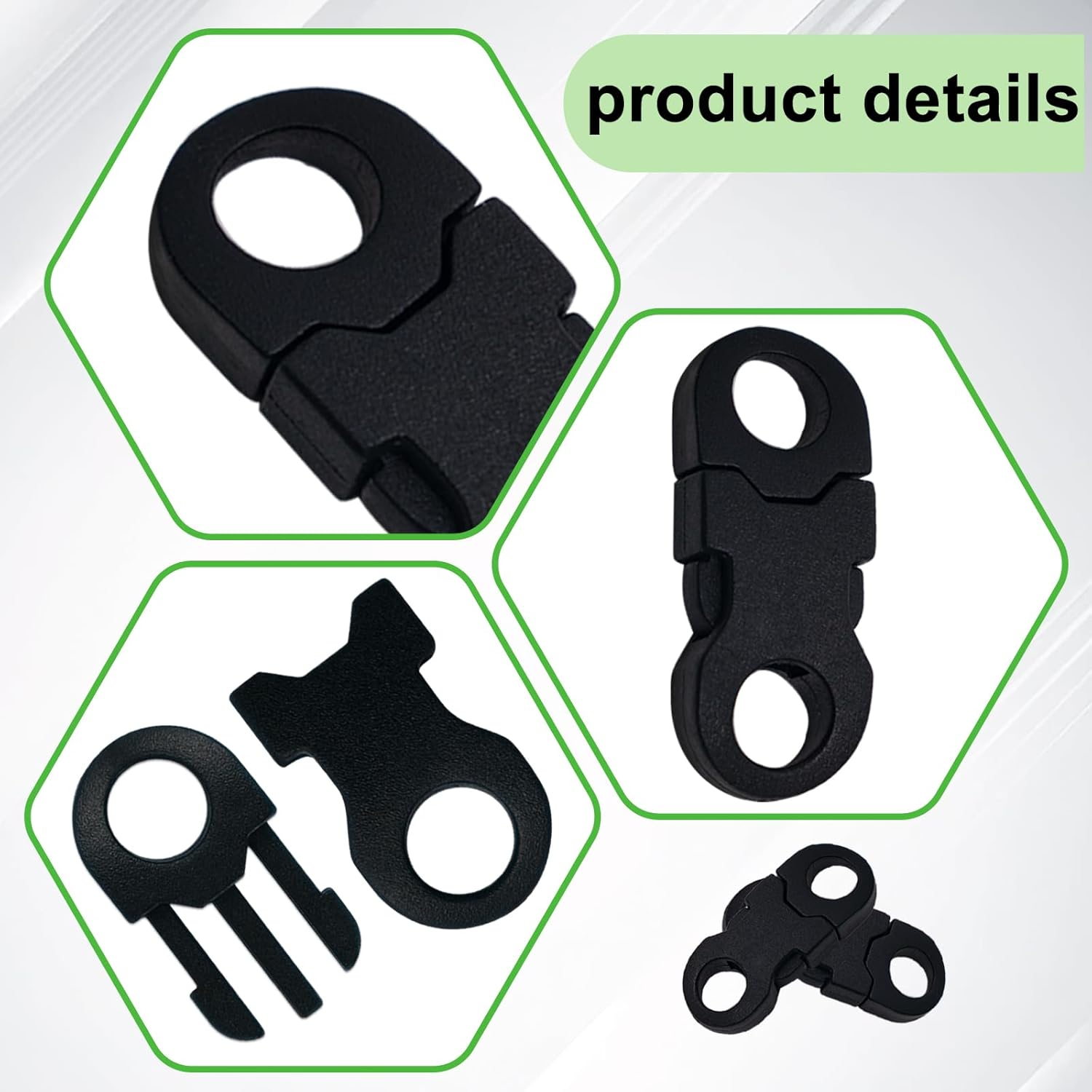 60 Pcs Black Mini Safety Breakaway Buckles Side Release Plastic Paracord Buckles Quick Side Release Snap Buckles for DIY Crafts Accessories image number 1