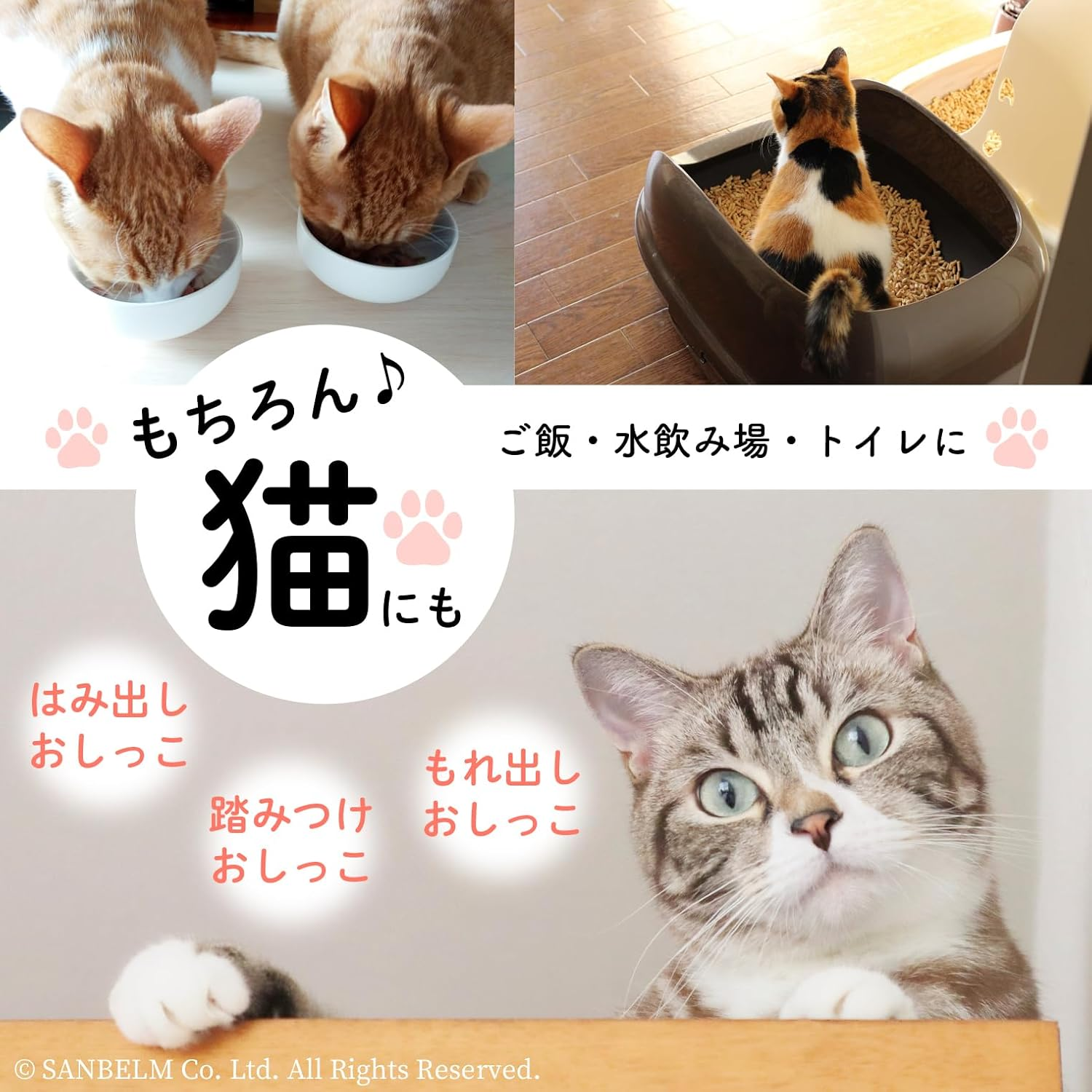 Sanbelm TU38610 Toilet Mat for Dogs and Cats, Pallypets Pet Water Repellent, Day 39.4 Inches (100 Cm) (Folded), Brown, Approx. 39.4 X 33.9 Inches (100 X 86 Cm), Water Repellent, Water Absorbent image number 5