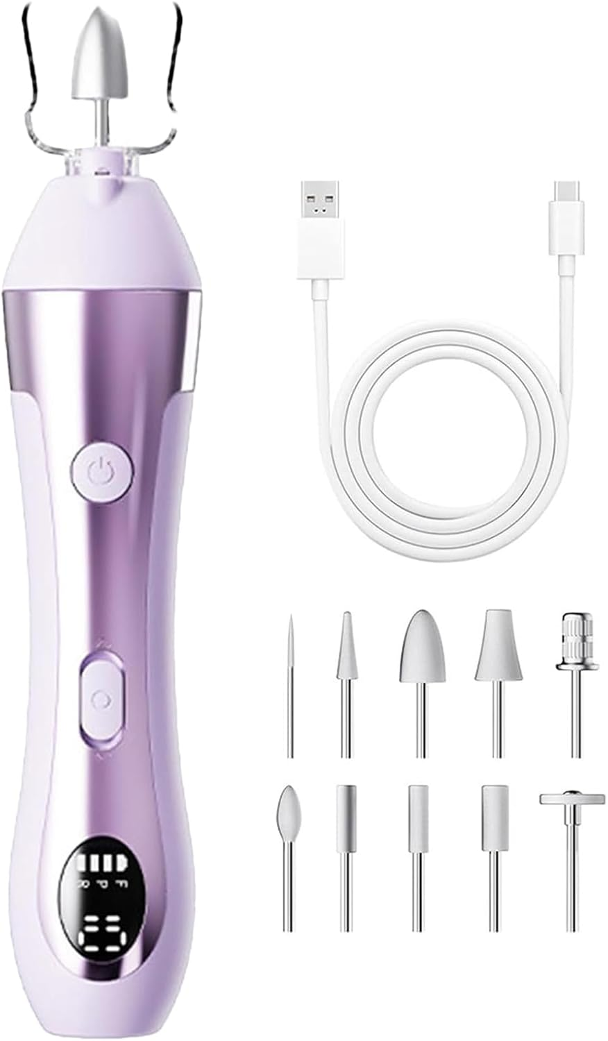 Nybhyjka Nail Filer Electric | Manicure Electric Filer for Nail | 10 Speed Manicure Supplies with Led Light for Elderly Friends Beginners Family Salon Home