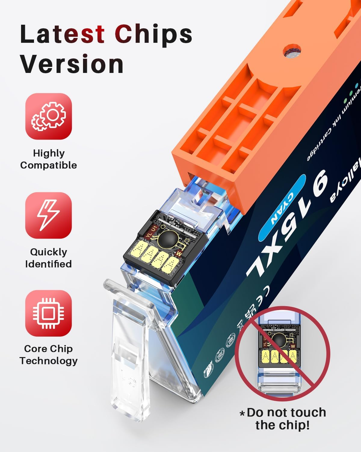 915XL Ink Cartridges Combo Pack Replacement Compatible for HP 915XL 915 XL Works with Officejet Pro 8010 8012 8018 8020 8022 8023 8026 8028 8030 Printer（Bk/C/M/Y，4 Pack） image number 4