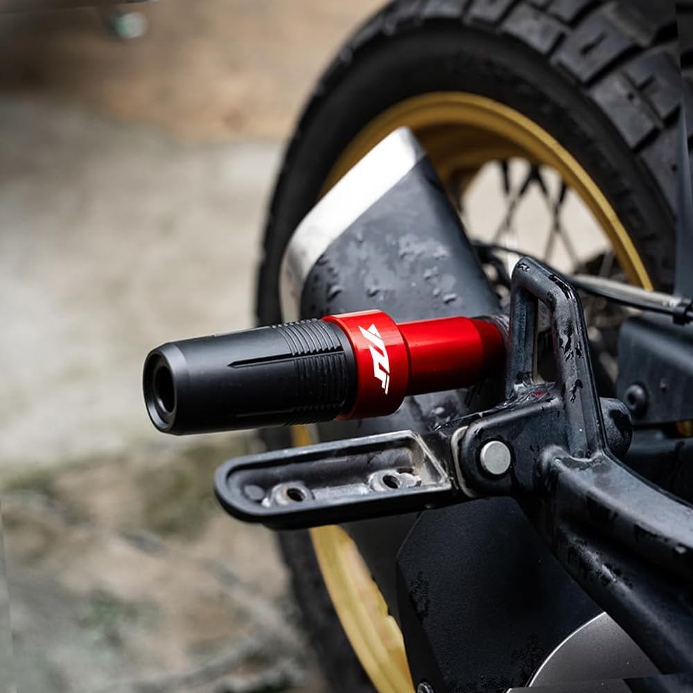 MOWOK for Yamaha R3 YZFR3 YZF-R3 R3 2015-2019 2020 2021 2022 2023 2024 2025 Motorcycle Accessories Aluminum Crash Protector Pad Falling Protection Frame Sliders Exhaust Slider (Black, 1 Pc) image number 6