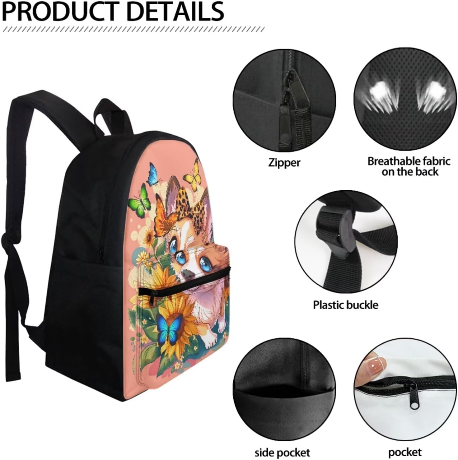 FOR U DESIGNS Backpack School Bag Student Kids Book Bag Casual Travel Daypacks for Teens Girls image number 1