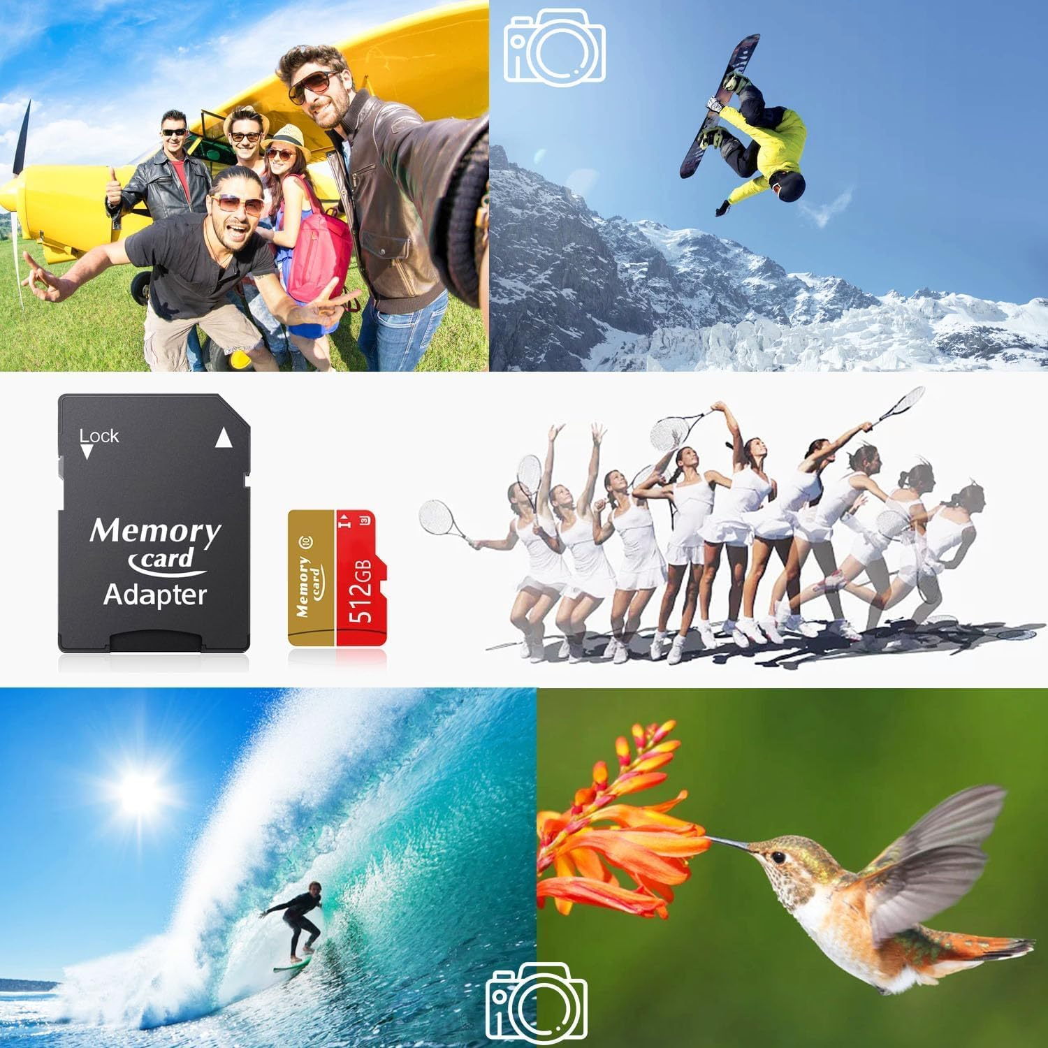 512GB Microsd Card Microsd Memory Card 4K Ultra Full HD Video Expanded Storage for Gaming Devices, Android Tablets and Smart Phones image number 1