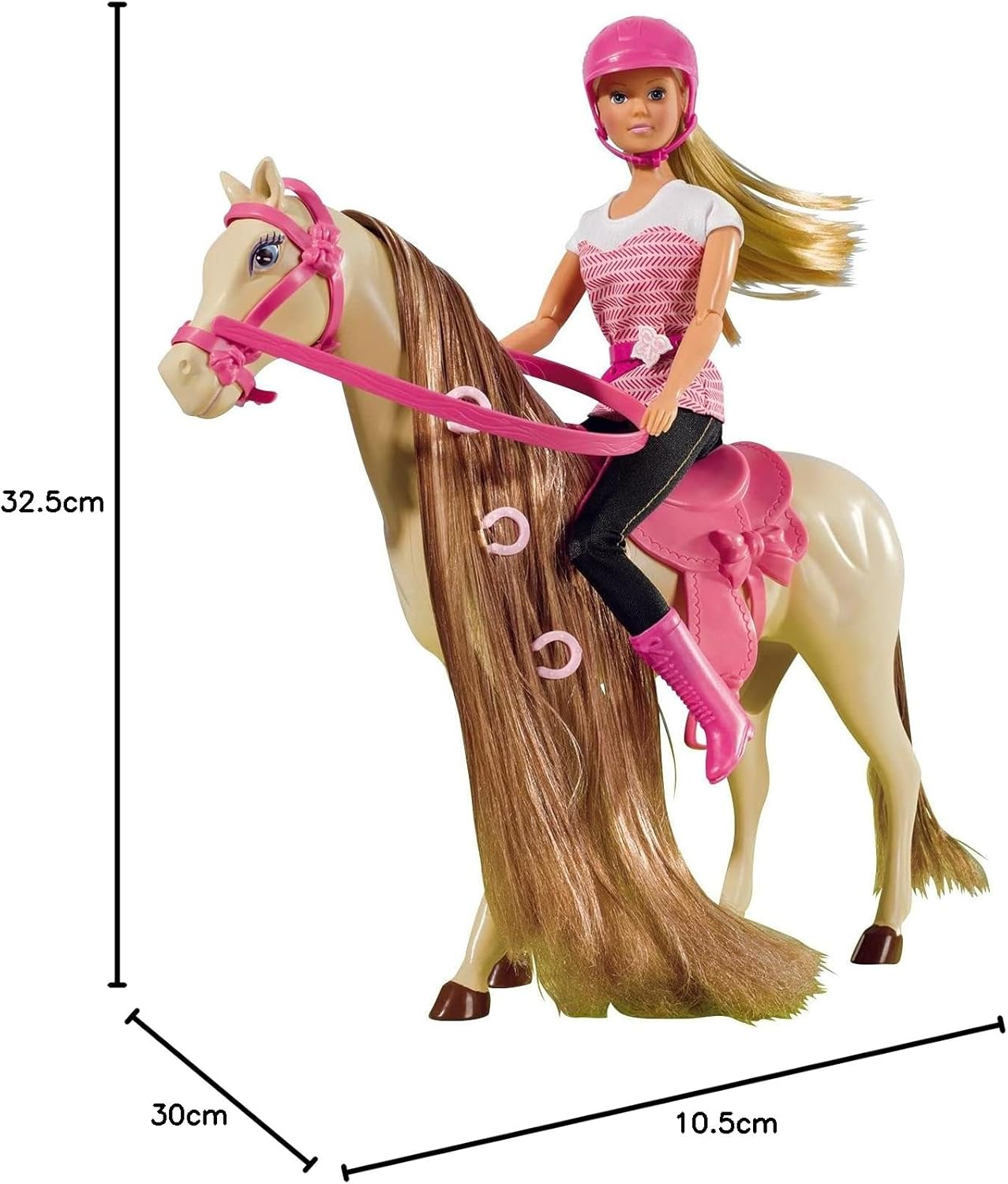 Steffi Love Riding Tour &ndash; Fully Moveable Fashion Doll with Horse & Stylish Equestrian Outfit &ndash; Pretend Play Horse Riding Set for Kids Ages 3+ image number 3