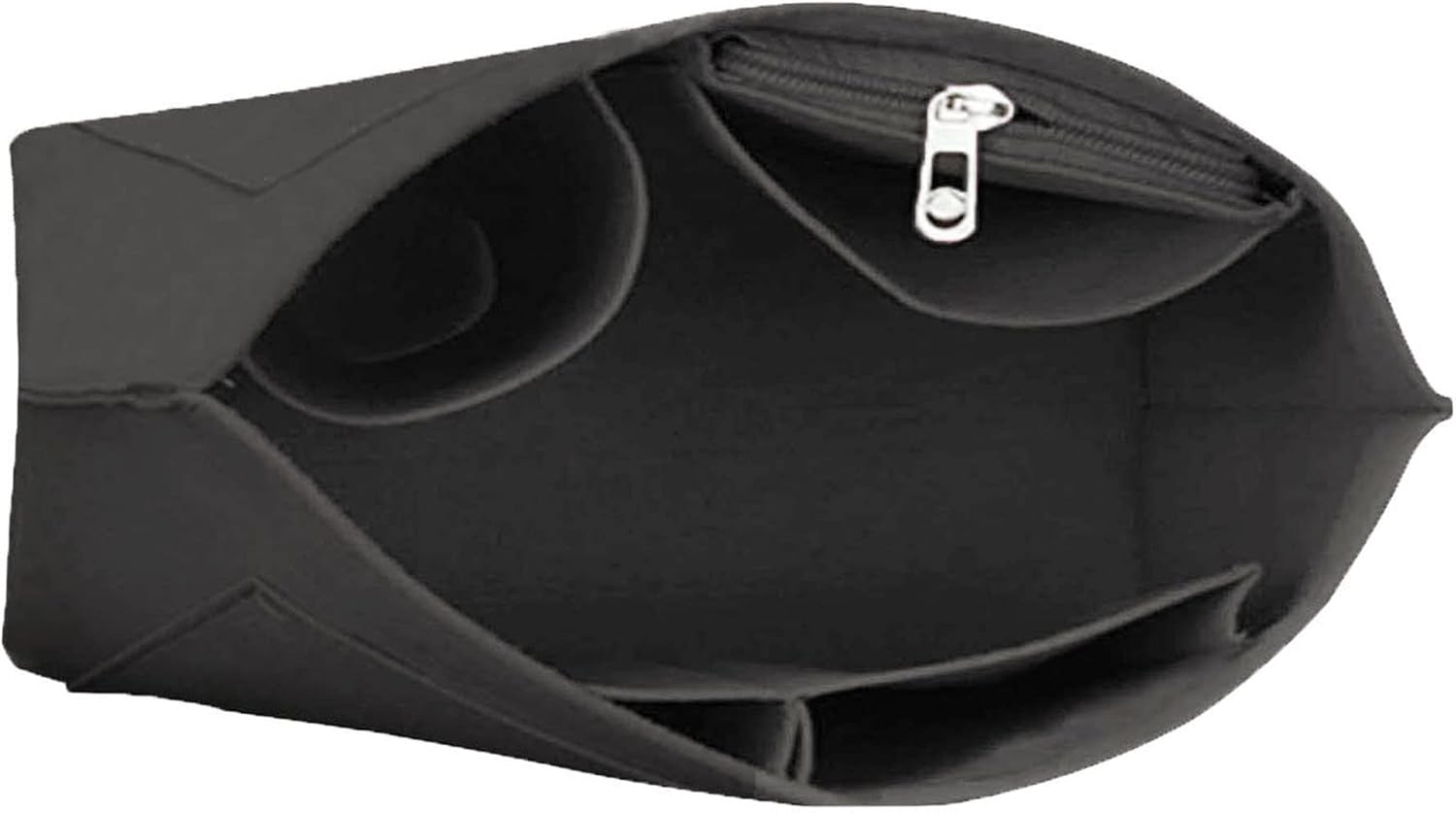 Lckaey Purse Organizer Insert for Neverfull Pm Mm Gm Shaper Felt Purse Insert 1079Black-M image number 4