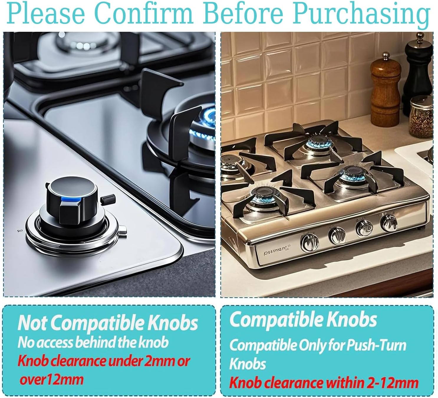 5 PCS of Lexizuo Gas Stove Knob Locks - Oven Knob Child Safety Cover, Baby-Proof Plastic Lock, Easy-To-Use Kitchen Safety Guards
