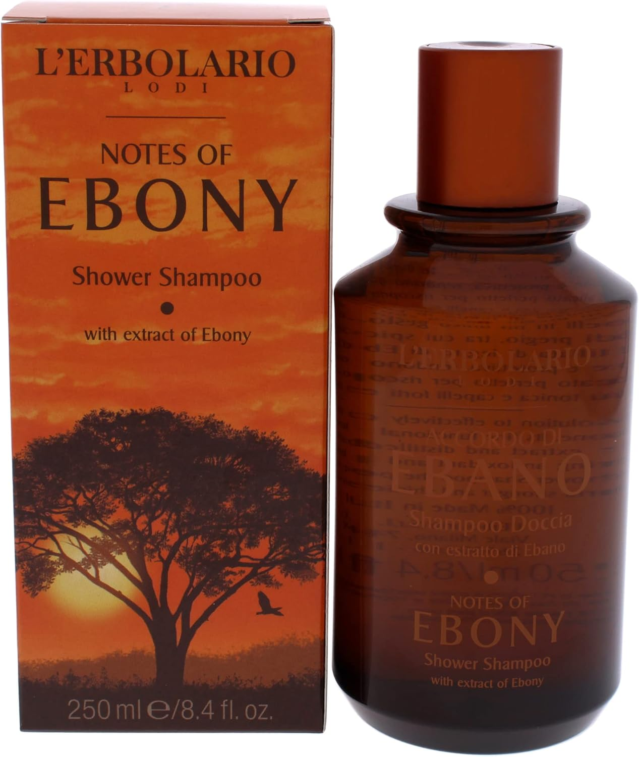 Lerbolario Notes of Ebony Shower Shampoo for Unisex Shampoo, 250 Ml image number 1