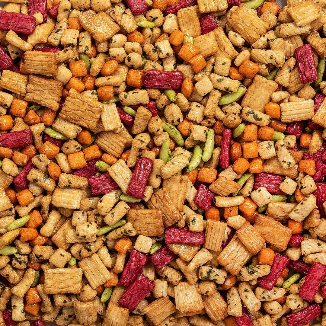 Nature&rsquo;S Delight Coloured Rice Crackers 200G &ndash; Crispy Rice Snacks Variety Pack, Light & Crunchy Rice Crisps for Everyday Snacking image number 1