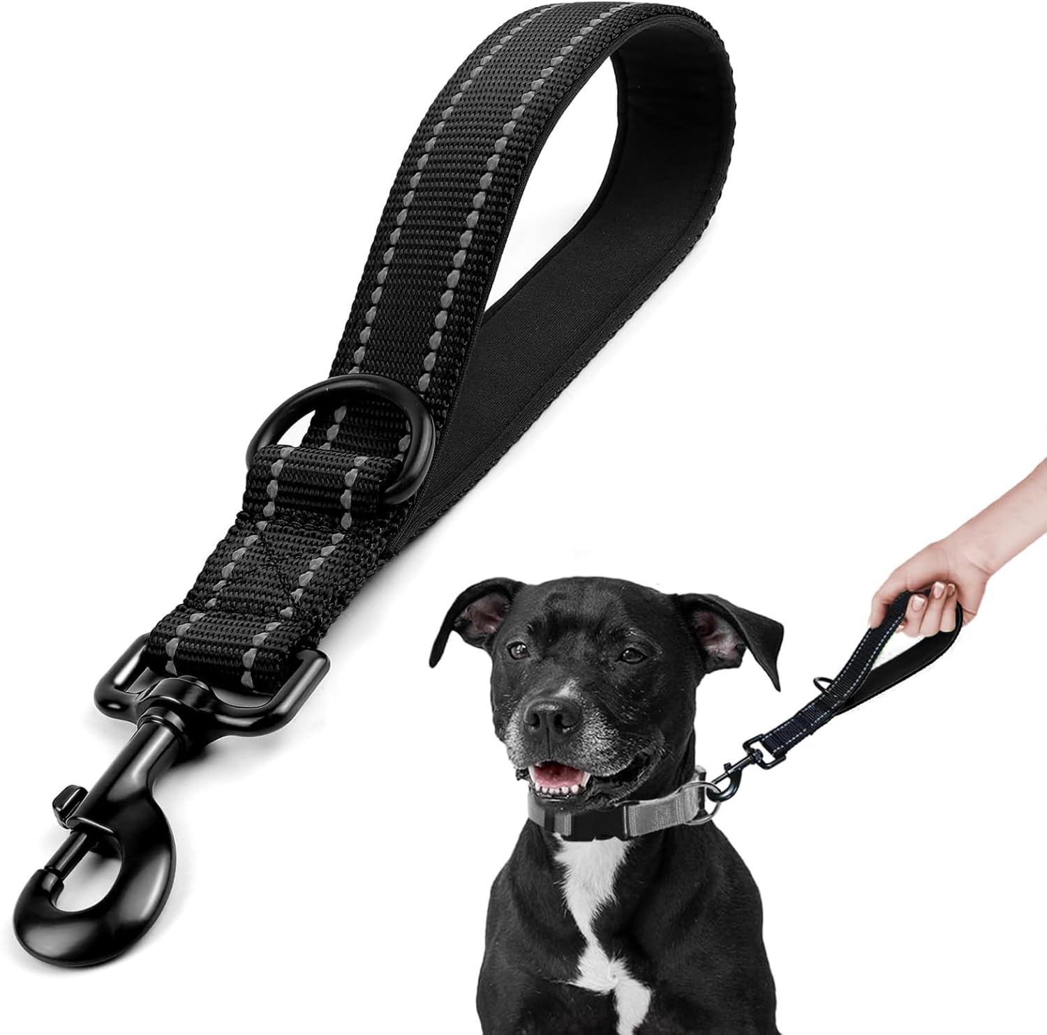 Mezrkuwr&reg; Strong Short Dog Lead, Heavy Duty Traffic Lead for Dogs, Dog Training Control, Reflective Leashes for Medium and Large Dogs image number 4