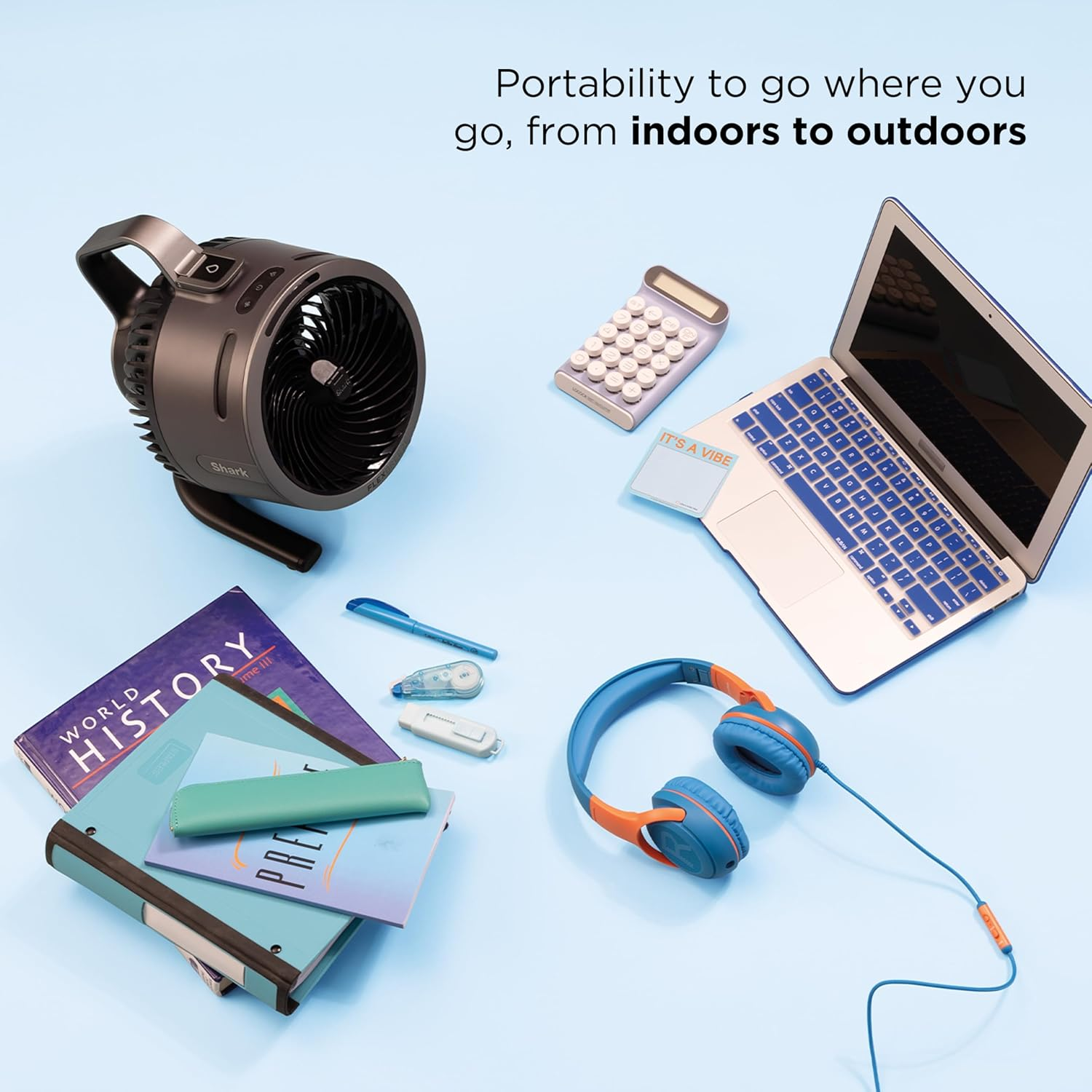 Shark Flexbreeze Hydrogo Misting Portable Fan, up to 20M Range, up to 12H Runtime, Light & Portable, Indoor & Outdoor Misting, FA052QANZ, Dark Grey image number 2