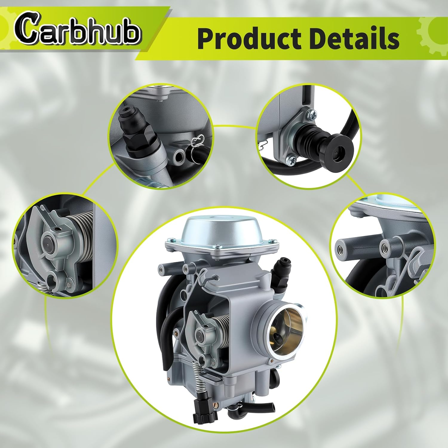 Carbhub TRX300 Carburetor for Honda 300 TRX300 Fourtrax 1988-2000 Carb image number 4