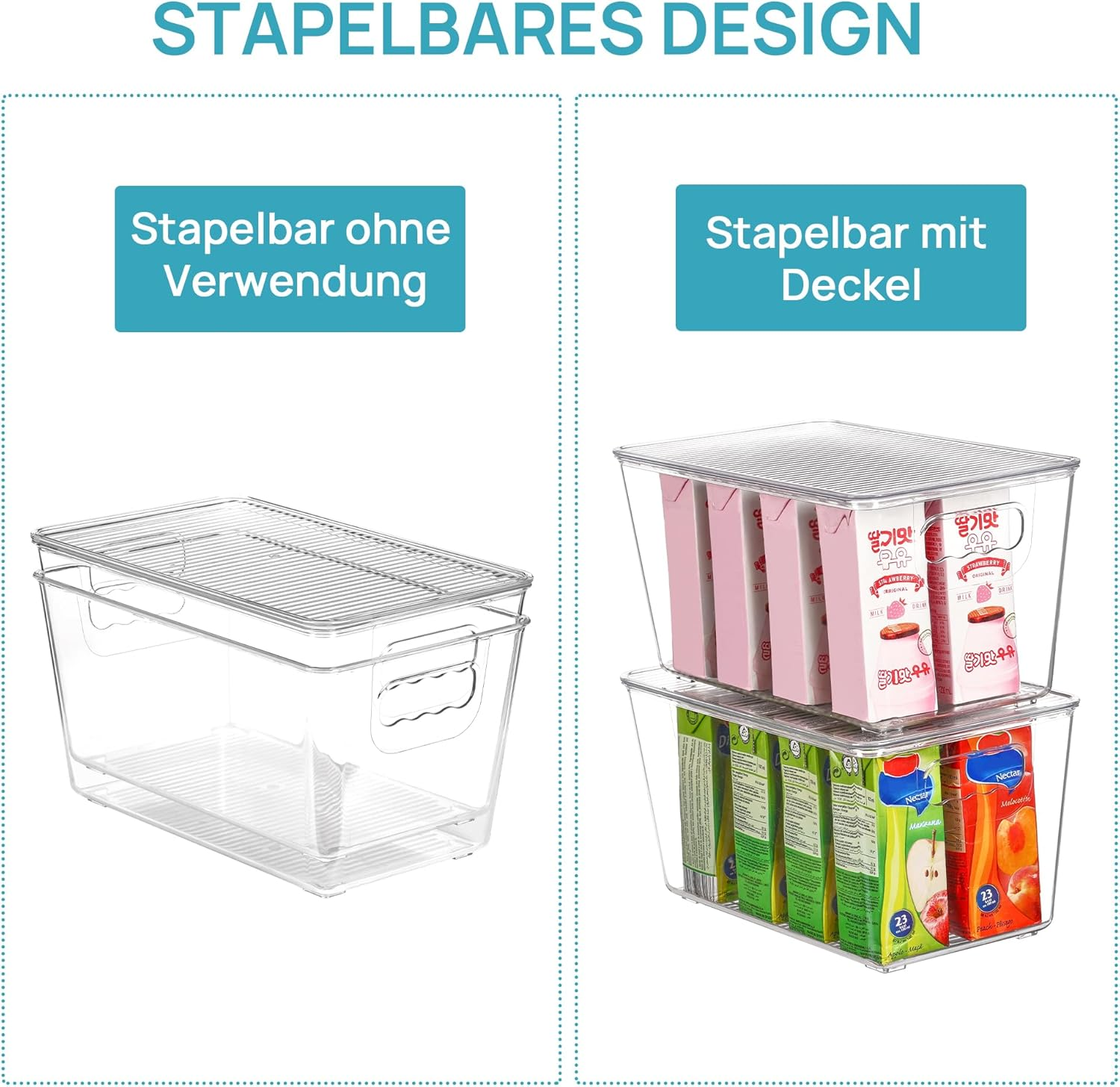 Vtopmart Pack of 4 Mobile Phone Medium Organiser with Lid image number 1