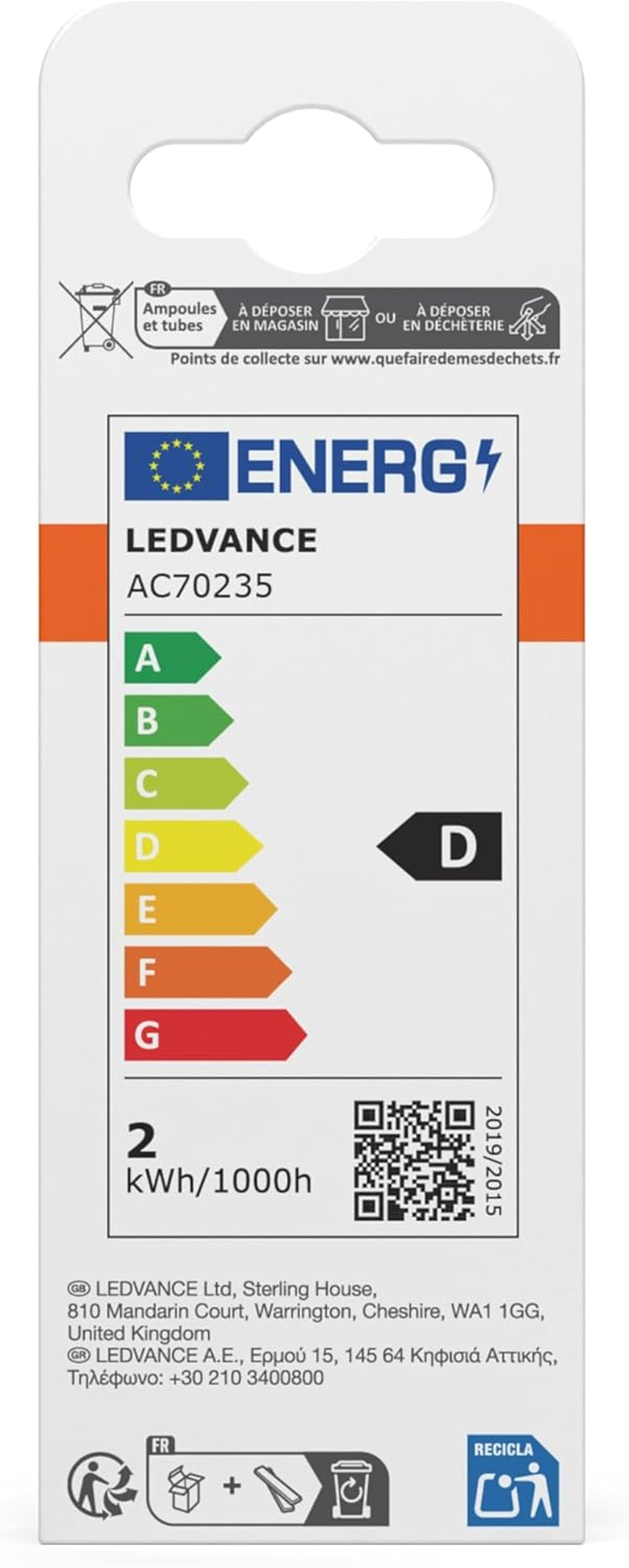 OSRAM LED Retrofit Classic B 1.8 W 827 Frosted E14 image number 2
