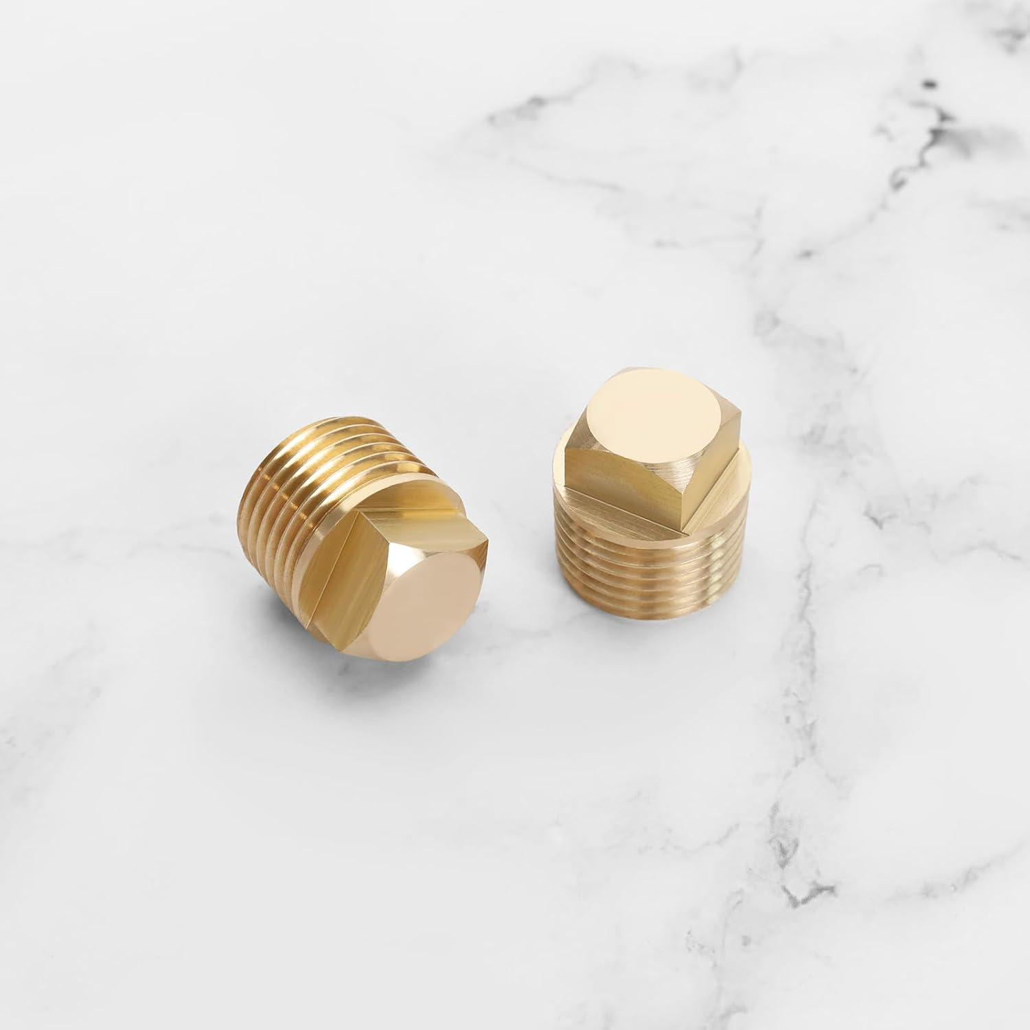 YINETTECH 2 Pcs 1/2 Inch NPT Boat Drain Plug Solid Brass Boat Plug Garboard Drain Plug Boat Drain Parts Suitable for Most Boat Hulls and Sealed Pipe image number 3