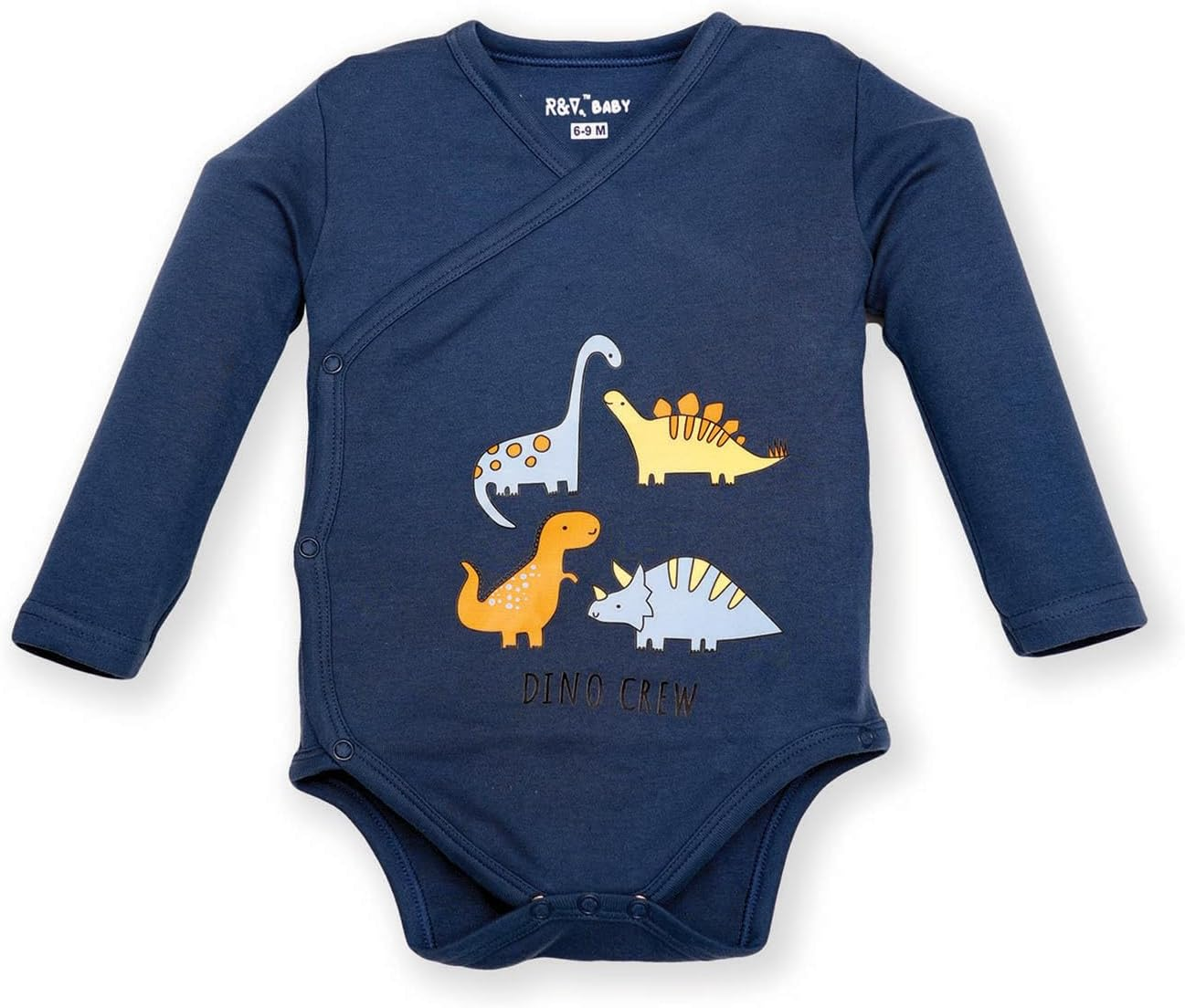 Baby 100% Cotton Long Sleeve Bodysuits, Pack of 5