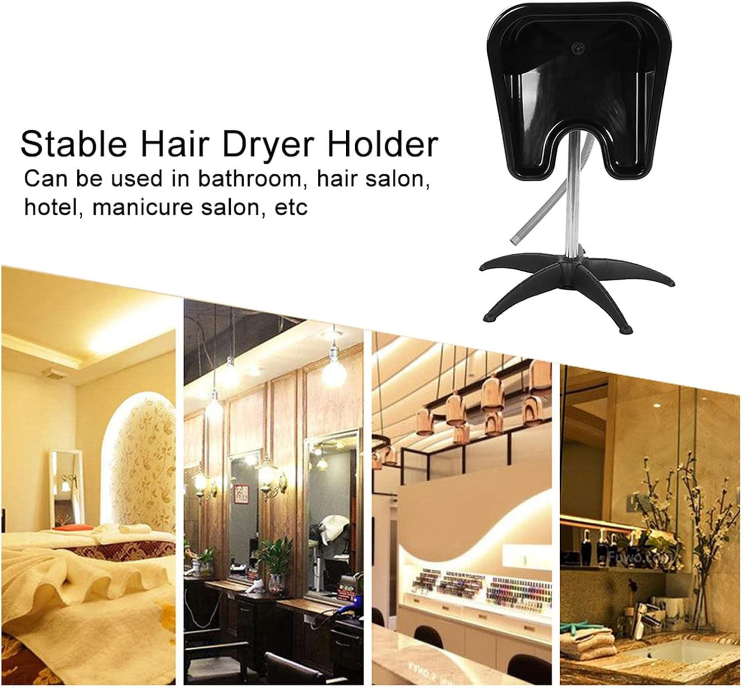 Portable Shampoo Bowl Unit, Fully Angle Adjustable Mobile Shampoo Bowl Plastic Shampoo Hair Washing Sink, Salon Chair Barber Deep Bowl for Beauty Salon, Barber Shop image number 4