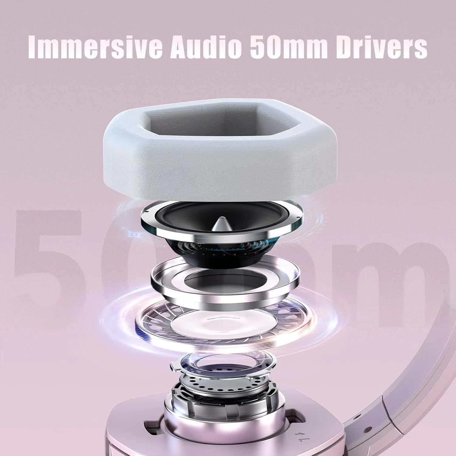 NUBWO G06 Dual Wireless Gaming Headset with Microphone for PS5, PS4, PC, Mobile, Switch, 2.4Ghz Wireless + Bluetooth - 100 Hr Battery - 50Mm Drivers image number 4