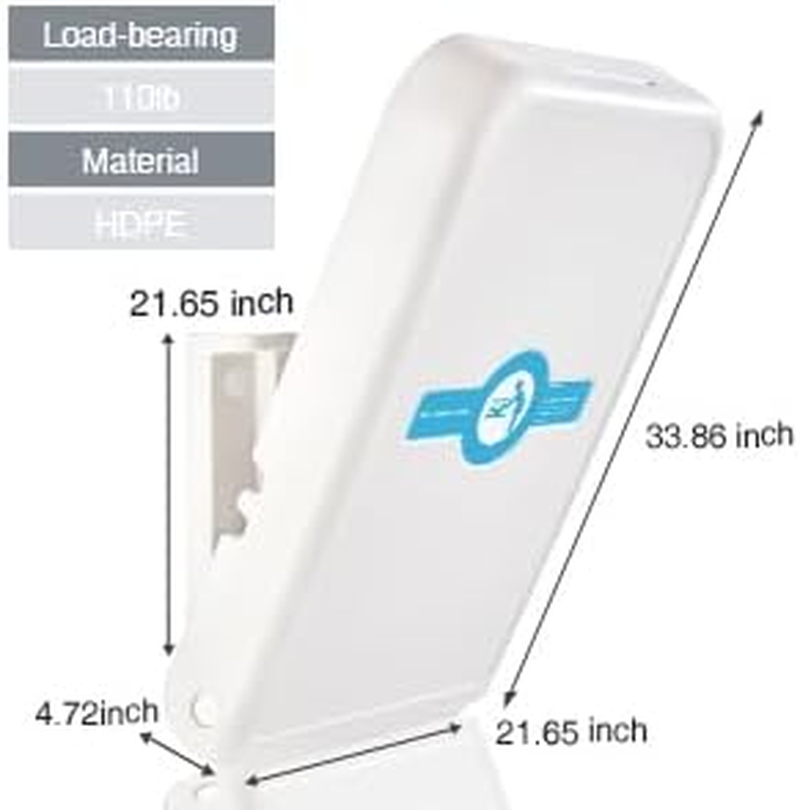 Baby Changing Tables Fold-Down Baby Changing Station Wall-Mounted Vertical Portable Diaper Table Changing Unit Commercial Bathrooms Corner Nursery White Gray - Horizontal+Wipe Case image number 3