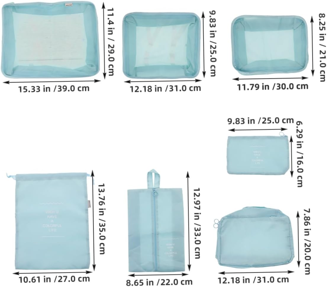 LALADEFIEE 14Pcs Travel Packing Cubes Luggage Organizer Packing Bags for Suitcases Compression Bags Toiletry Stylish Appearance for Business Trips image number 3