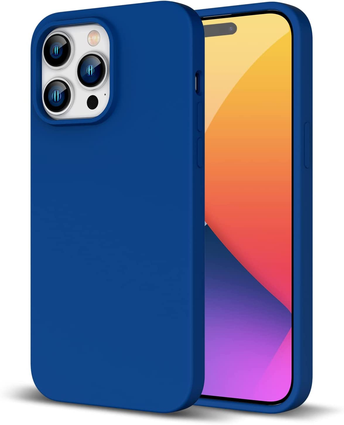 ZUSLAB Case for Iphone 14 Pro Max Case Real Liquid Silicone Anti-Scratch Gel Rubber Shockproof Cover with Soft Microfiber Lining Drop Full Protection for Apple (2022) - Black