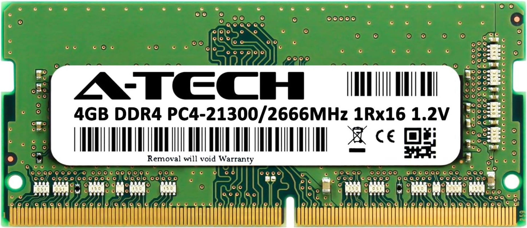 A-Tech 4GB RAM Replacement for Synology D4NESO-2666-4G | DDR4 2666 Mhz PC4-21300 SODIMM Non-Ecc Unbuffered Memory Compatible for NAS & NVR Servers