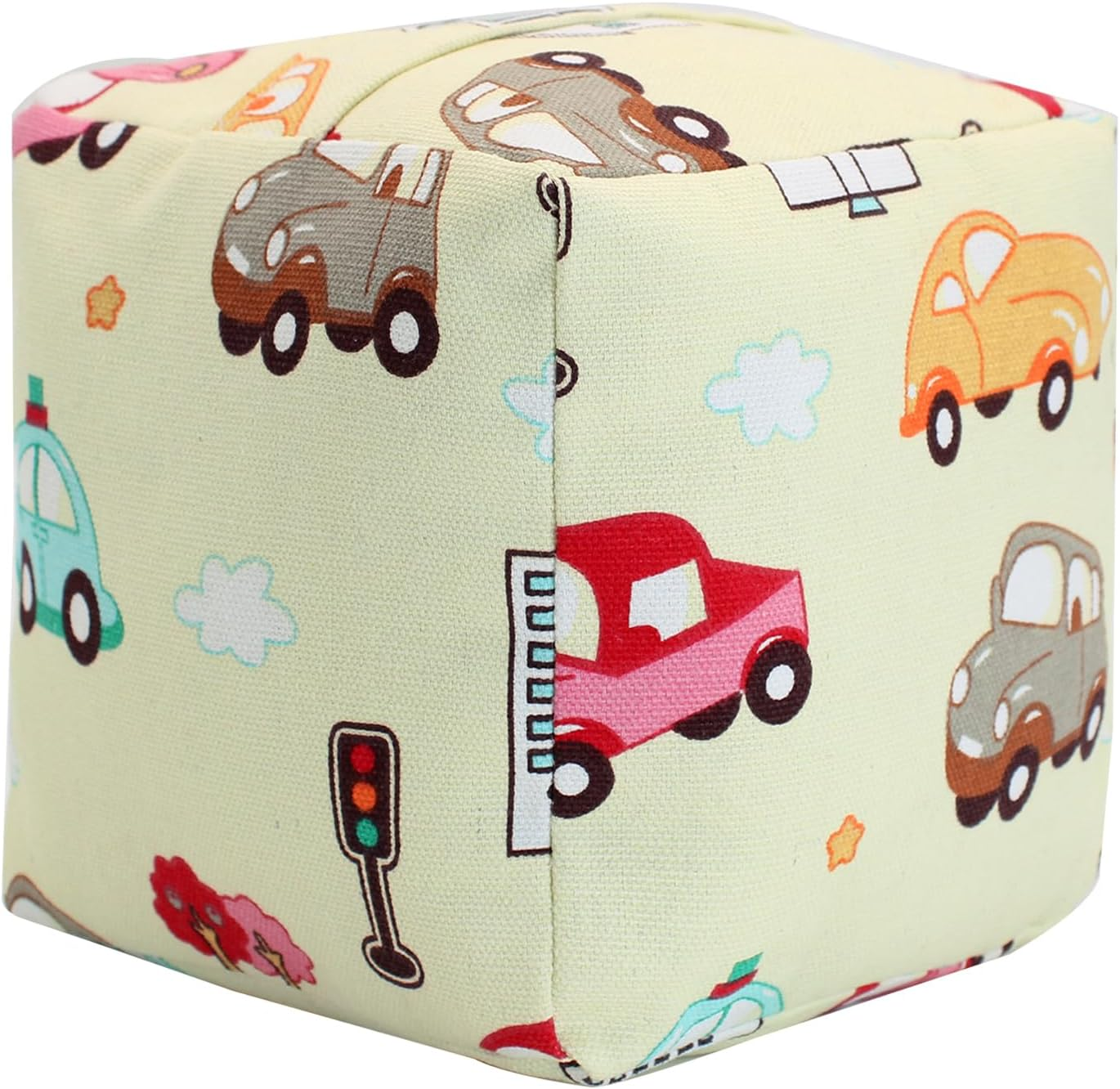 SANFERGE Decorative Door Stopper, Weighted Fabric Door Stopper with Handle, Heavy-Duty Square Door Floor Stop for Bedroom, Living Room, Interior, Doors