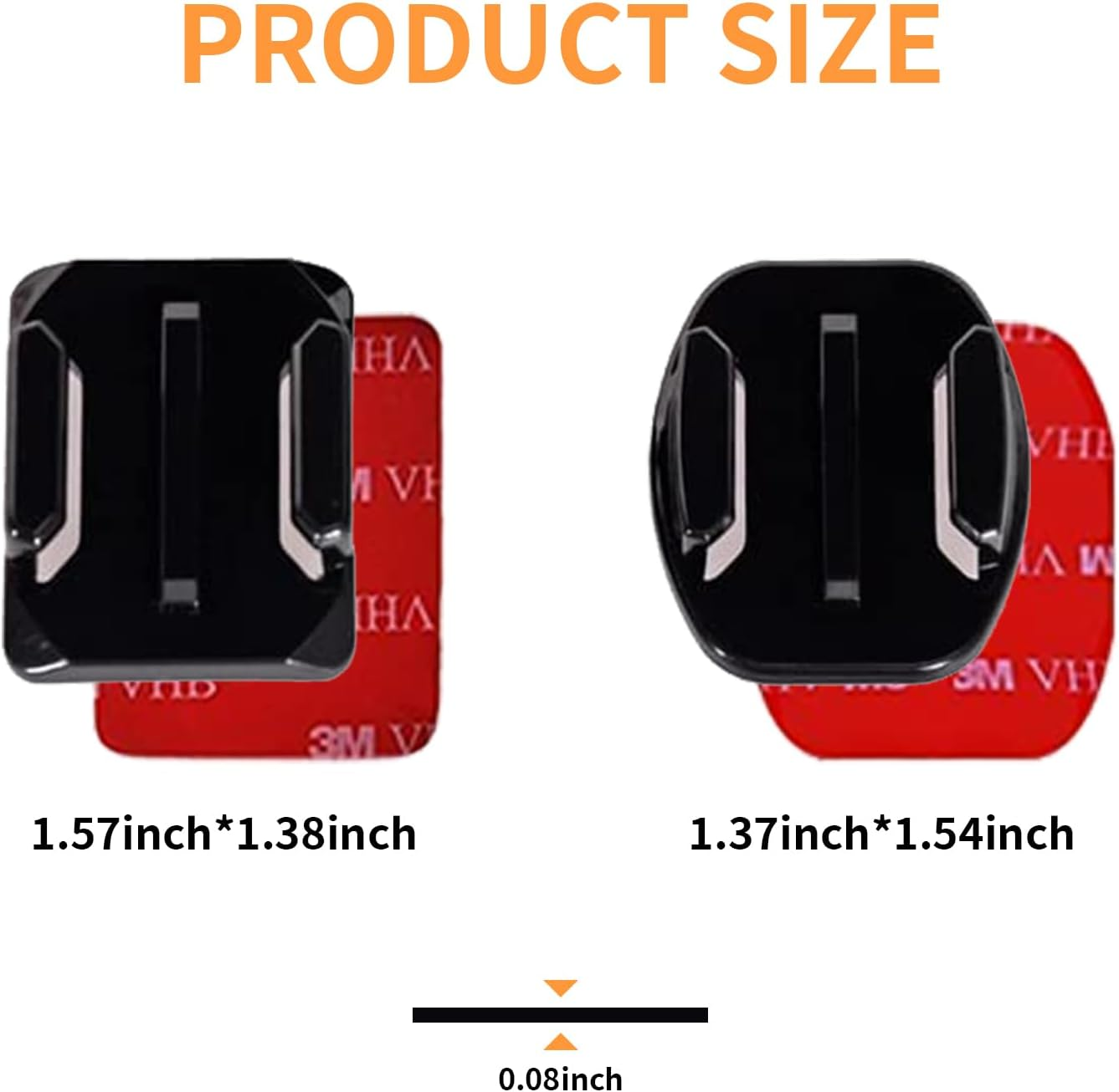 Compatible with Gopro Helmet Mount Adhesive Sticky Mounts Flat Curved 3M Mount 6X Curved & 6X Flat Mounts Bundle W/ 3M Sticky Pads Flat Curved Black Silver Session Cameras image number 6