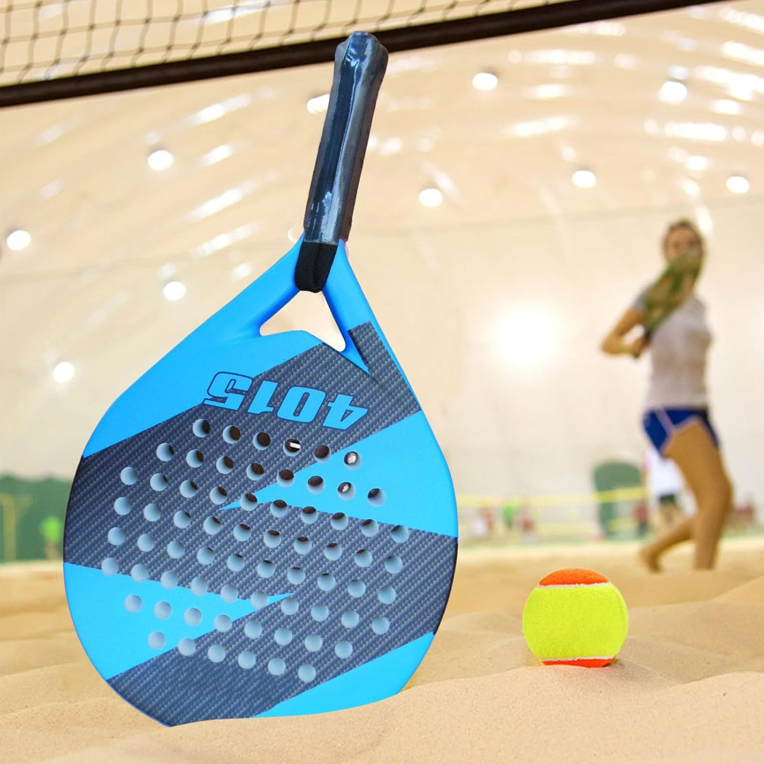 Paddle Tennis Rackets,Pop Carbon Fiber Paddle Tennis Rackets - Lightweight Carbon Fiber Noise Paddle Anti-Shock EVA Racket