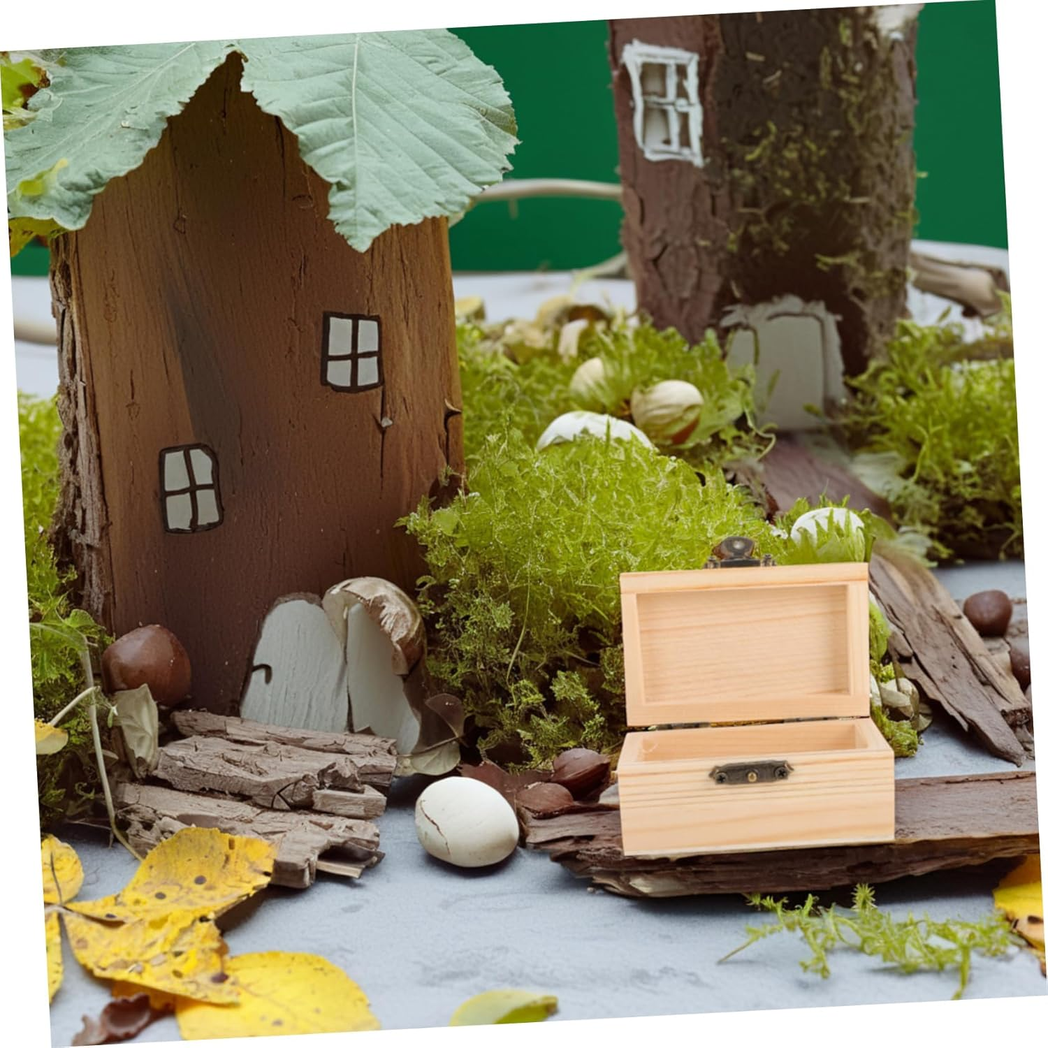 HORIALENCE 12Pcs Small Wooden Locking Boxes Vintage Wood Treasure Chests Hinged Lid for DIY Decorative Storage Wedding Pirate Birthday Mini Keepsakes image number 4