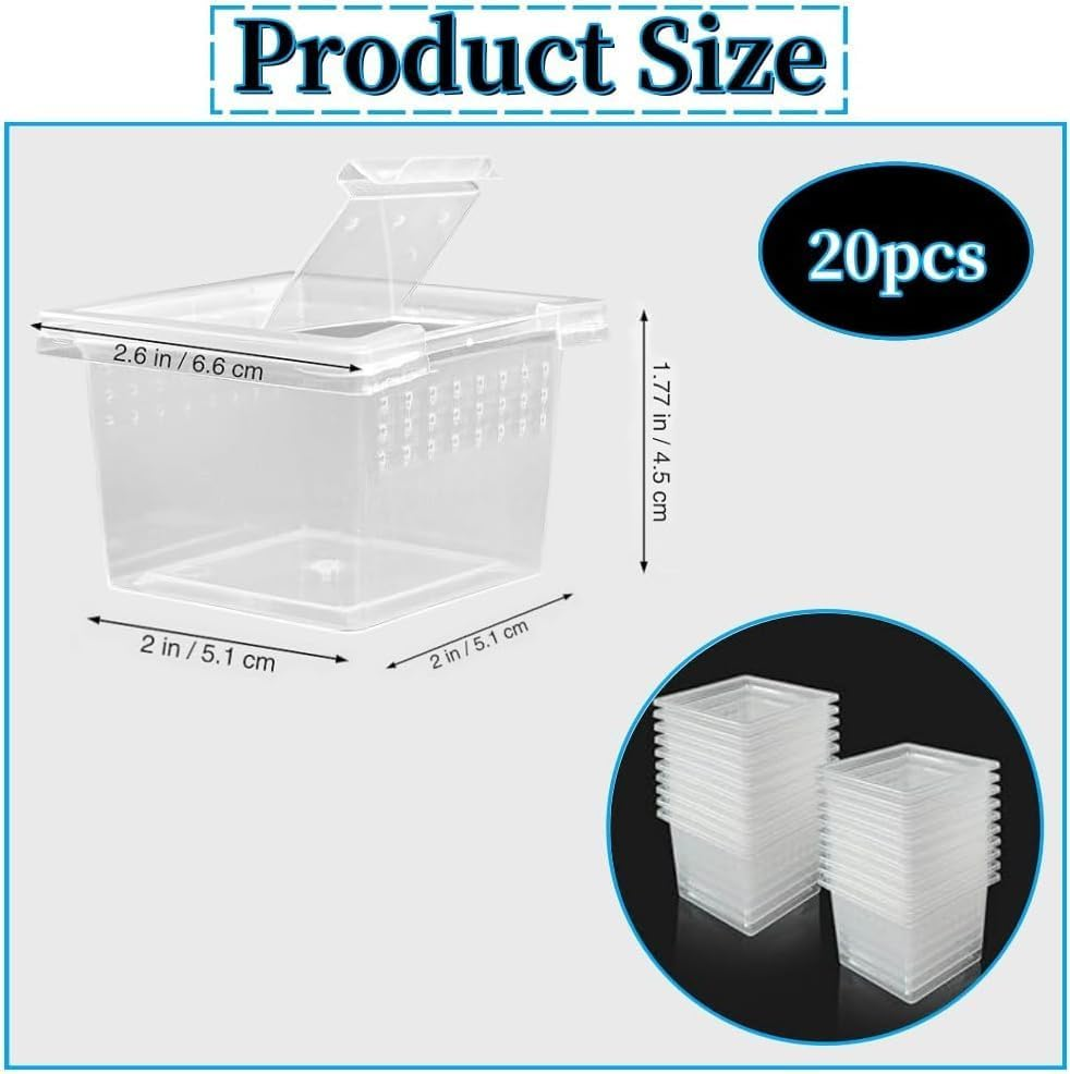20 Pcs Tarantula Enclosure Insect Spider Terrariums Breeding Box,Insect Spider Terrariums Breeding Box,Small Reptile Arboreal Spider Mantis Scorpion Centipede Breeding Box Breeding Cage with Lid image number 6