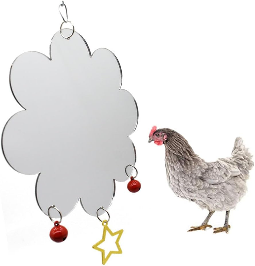Esforzarse Chicken Enrichment Toys, Chicken Games for Your Roofs, Chicken Mirror Toys, Interactive Cockatoo Toys, Toys for Chickens for Roosters Hens Birds Parrots image number 2