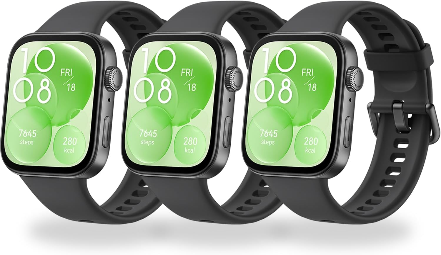 3-6PCS Straps Compatible with HUAWEI Watch Fit 3, Replacement Bands Suitable for HUAWEI Watch Fit 3, Soft TPU, Breathable, Adjustable Length