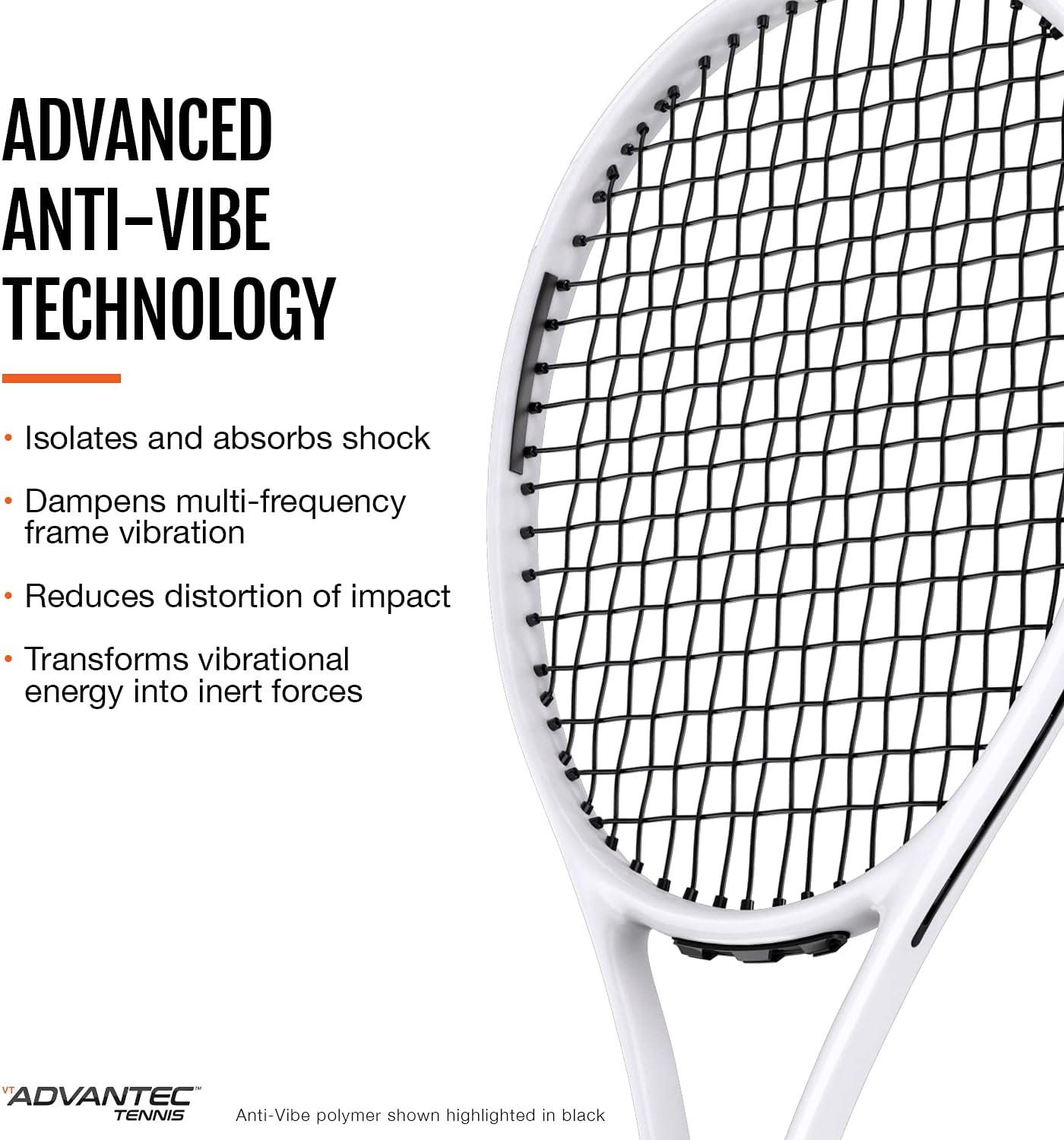 VT Advantec Anti-Vibe Strips &ndash; Tennis Racket Vibration Dampener &ndash; Absorb and Reduce Vibration &ndash; Maximize Control and Stability &ndash; Expand Sweet Spot and Prevent Injuries &ndash; Carbon Black