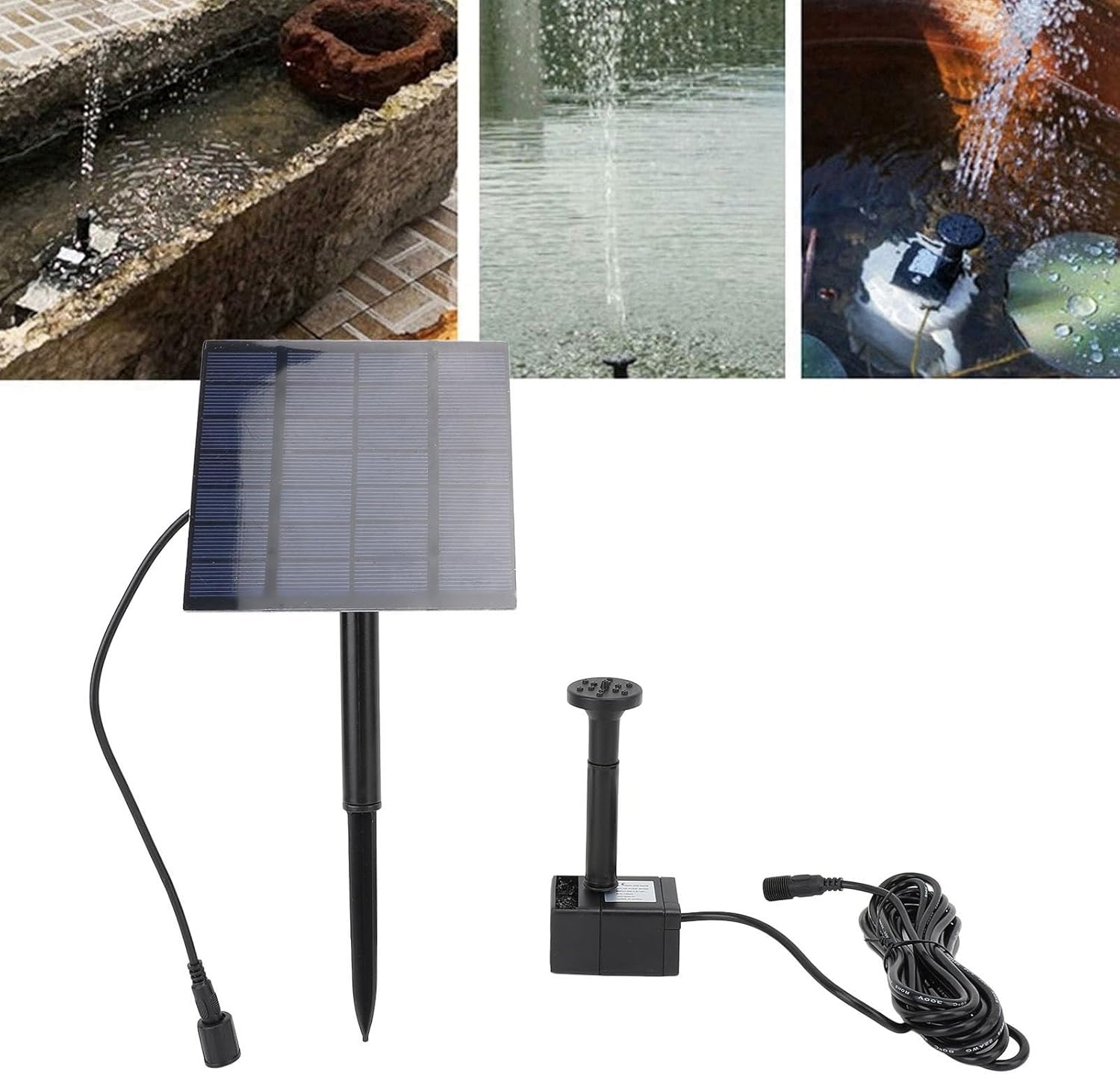 Solar Water Pump Kit, Solar Fountain Pump, Bird Bath Fountain Pump for Bird Baths, Gardens, Backyards, Swimming Pools, Fish Tanks, Etc