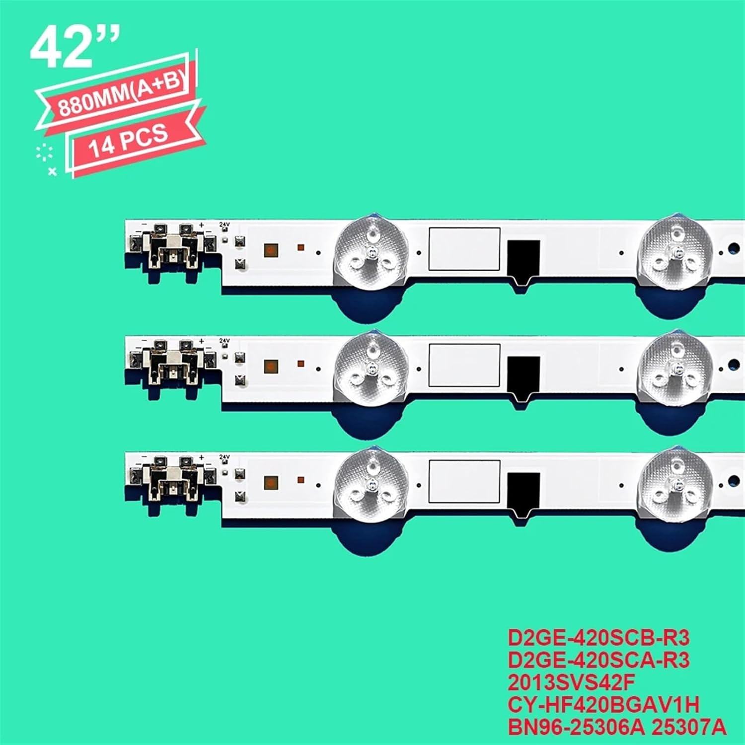 ALMVIS LED Backlight Strip 42Inch 14 Leds for UE42F5000 UE42F5000AK UE42F5300 UE42F5500 UE42F5700 UE42F5030 BN96-25306A BN96-25307A LED TV Light image number 4