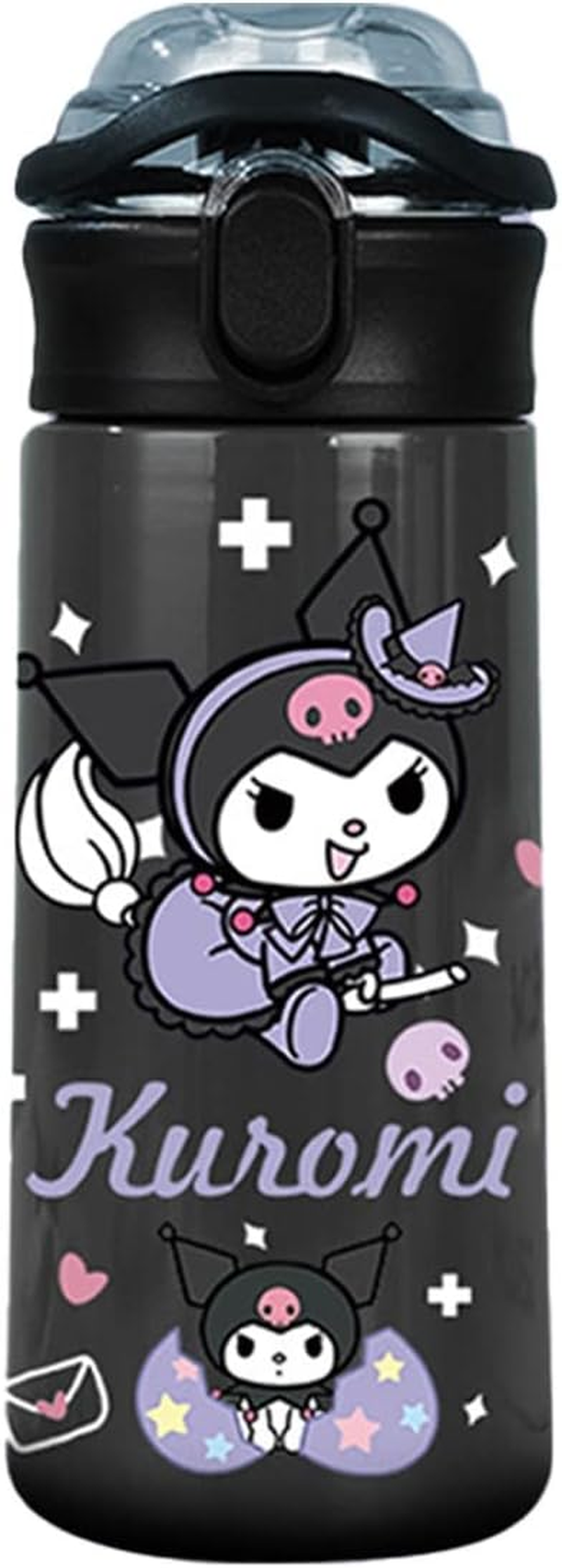 Kawaii Water Bottles Cute Stainless Steel Water Bottles with Straw, Kawaii Insulated Bottle Cartoon Cup Girls Thermos for Boys Girls,18.6Oz image number 2