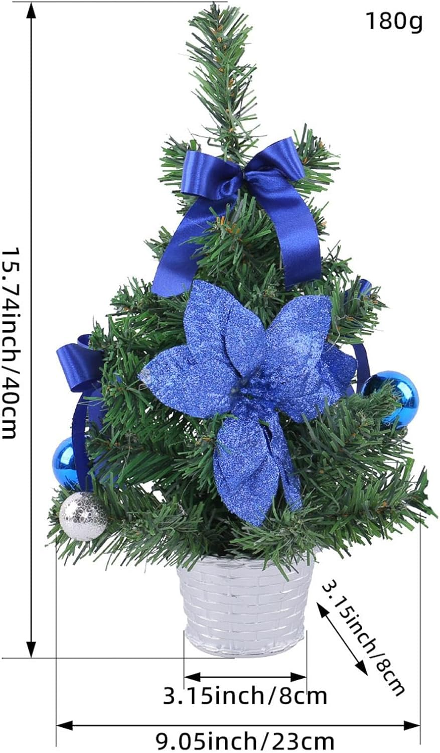 Artificial Christmas Tree - Small Pine Tree Decorations | Table Small Christmas Tree with Christmas Ornaments for Window, Door, Shelf image number 2