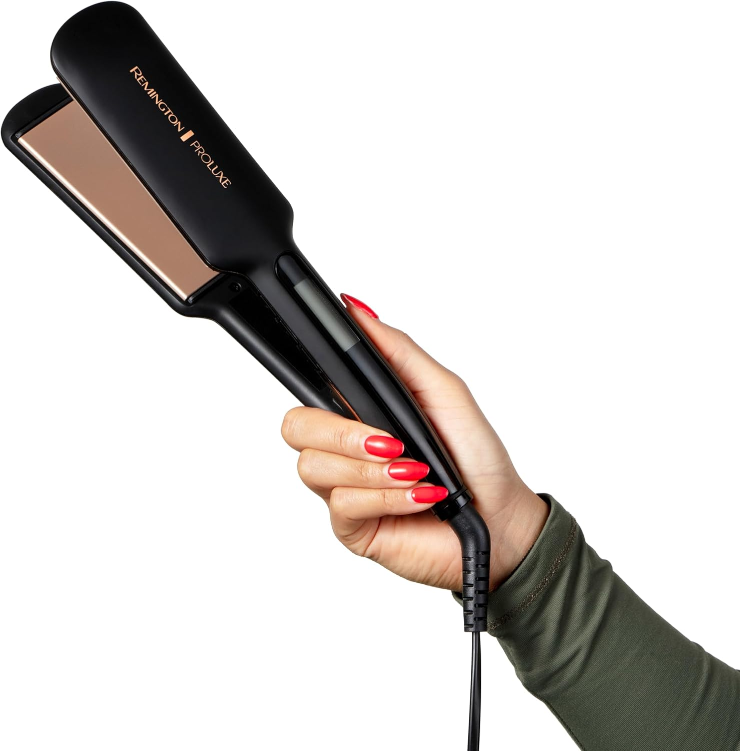 Remington Proluxe Straightener [Extra Wide Ceramic Styling Plates, 110 X 50 Mm] (Optiheat Technology, Pro+ Setting for Gentle Styling, Digital Display, Quick Heating) Hair Straightener S9150B image number 5