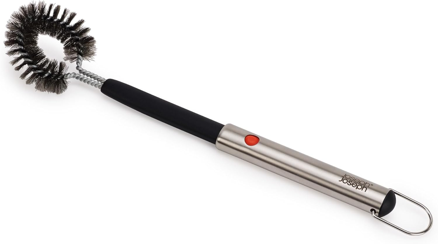 Joseph Joseph Grillout Heavy-Duty BBQ Cleaning Brush, Retractable Head with Wire Bristles, Stainless Steel Handle, Easy to Clean image number 2