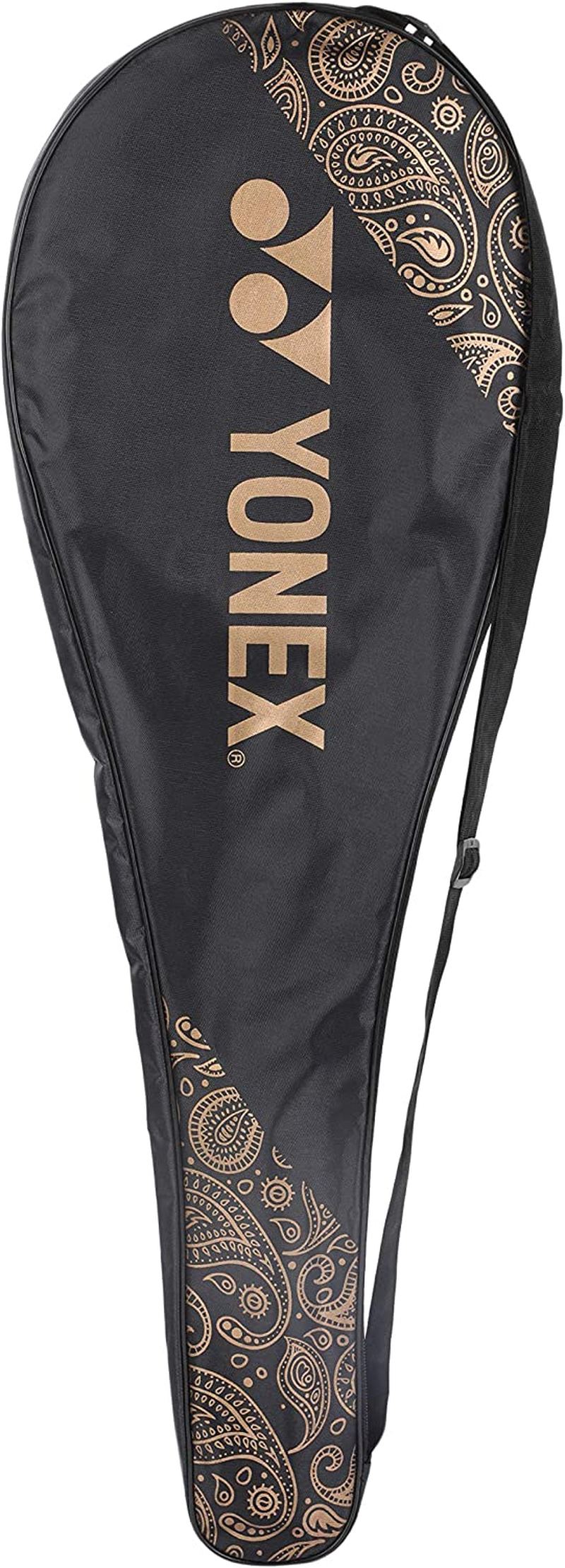 YONEX GR 303 Saina Nehwal Special Edition Aluminium Strung Badminton Racket with Full Racket Cover (Black) | for Beginners | 95 Grams | Isometric Head image number 4